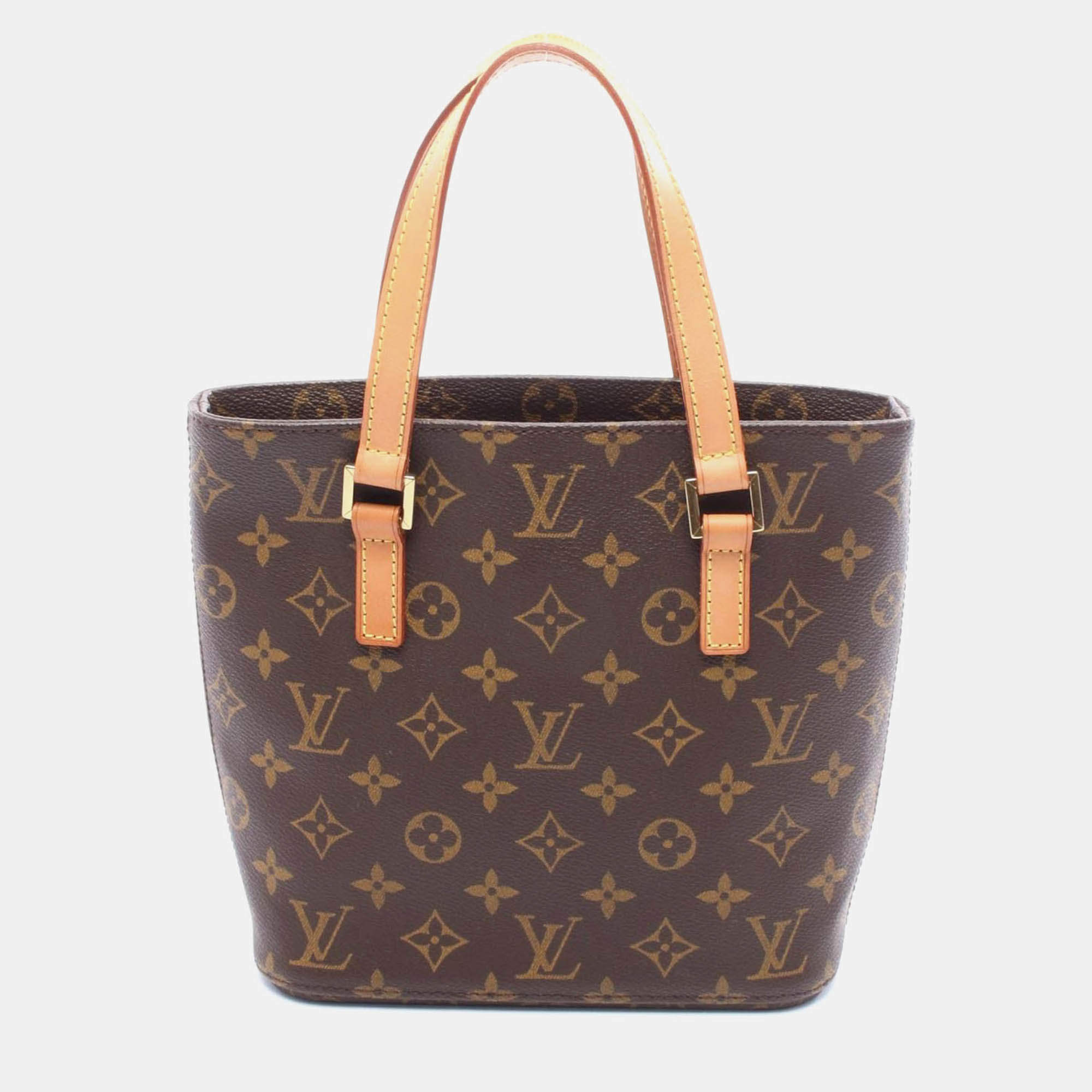 Pre Owned Louis Vuitton Vavin Pm Handbag Monogram Canvas Leather Brown