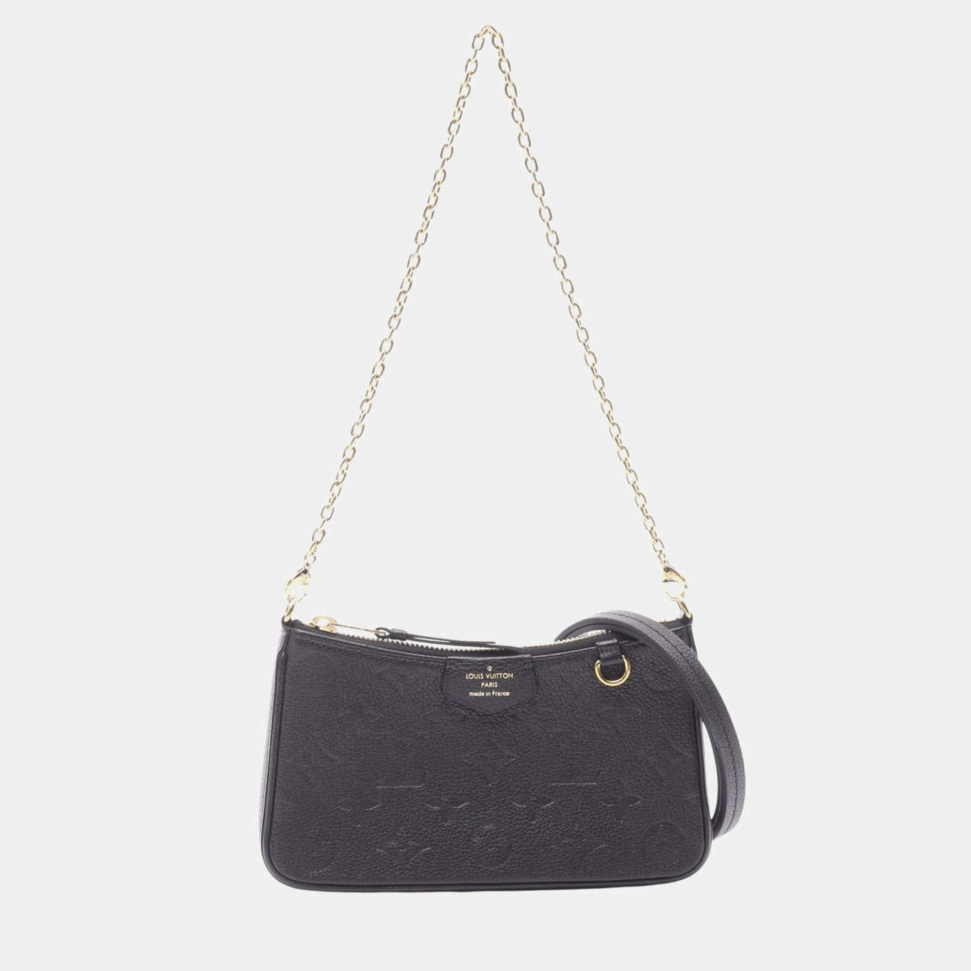 Pre Owned Louis Vuitton Easy Pouch Chain Shoulder Bag Monogram Empreinte Leather