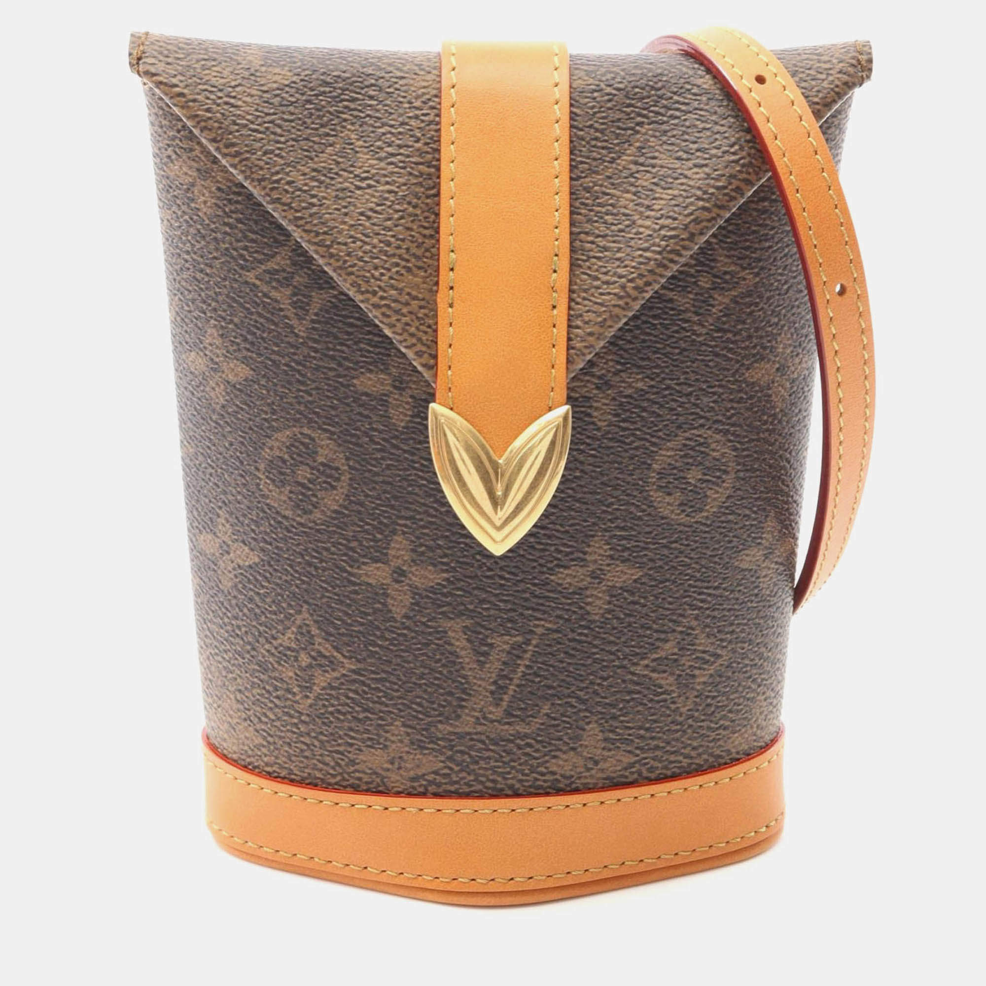 Pre Owned Louis Vuitton Envelope Pouch Shoulder Bag Monogram Dust Canvas Leather