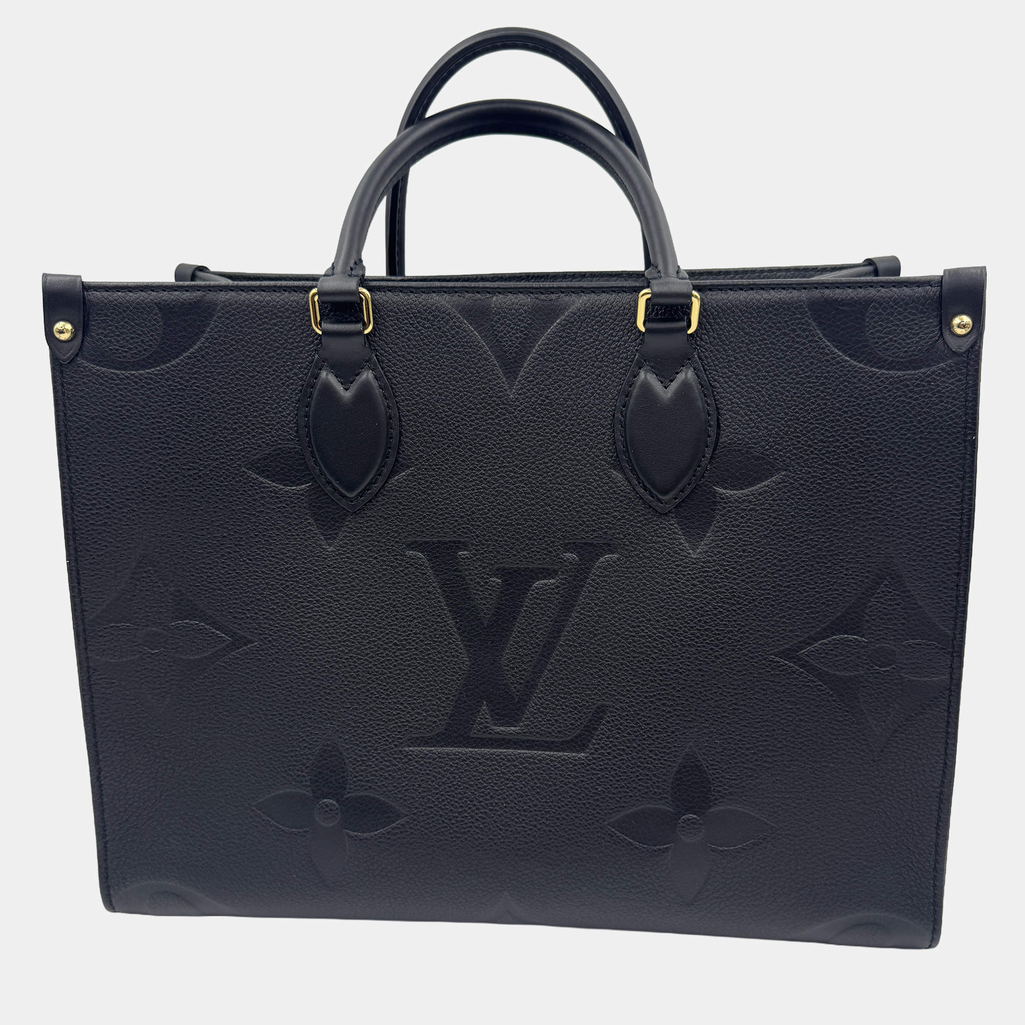 Pre Owned Louis Vuitton Black Monogram Empriente Leather Giant Onthego MM Bag