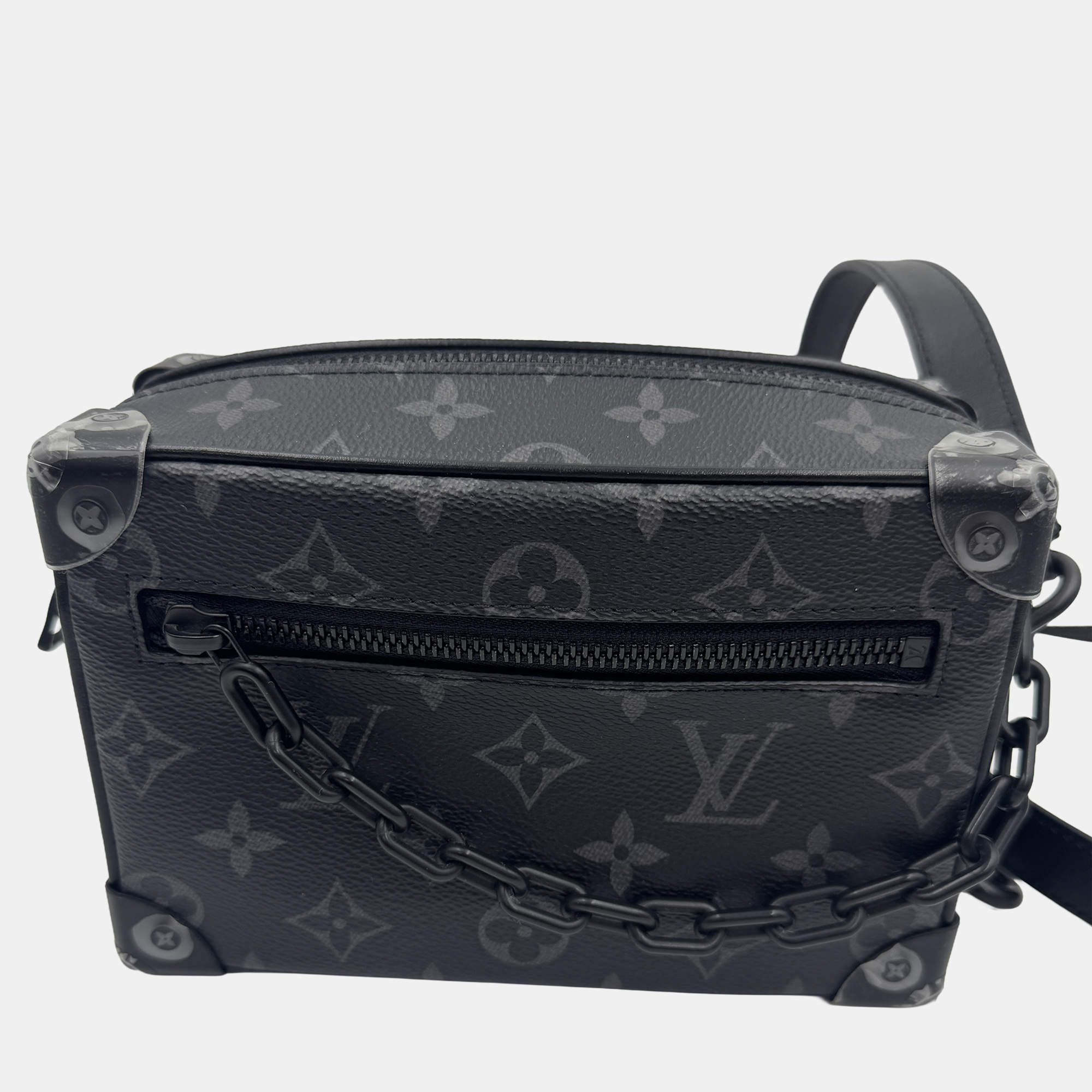 Pre Owned Louis Vuitton Mini Soft Trunk Monogram Eclipse Canvas Shoulder Bag
