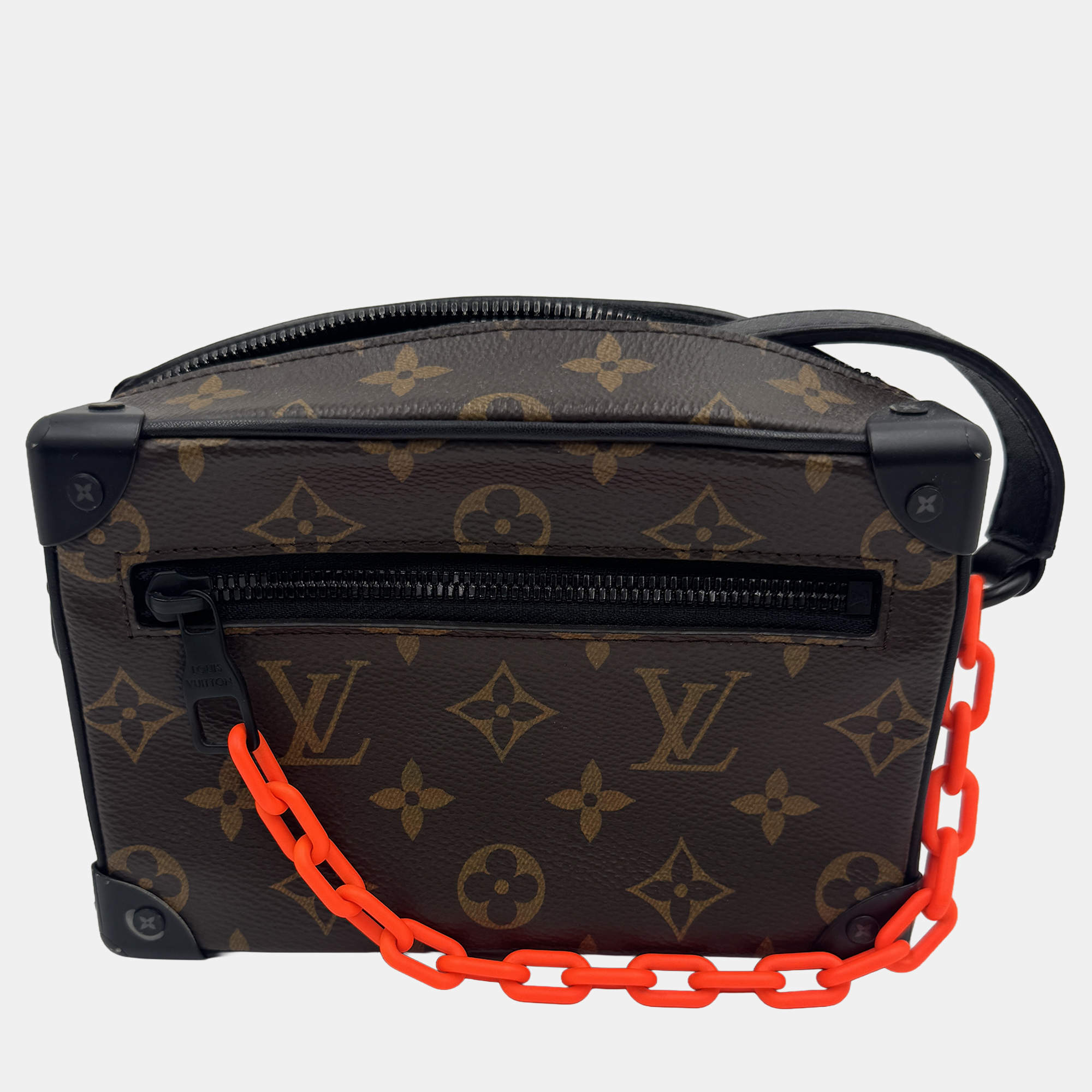 Pre Owned Louis Vuitton Mini Soft Trunk Shoulder Bag Monogram Solar Ray Black