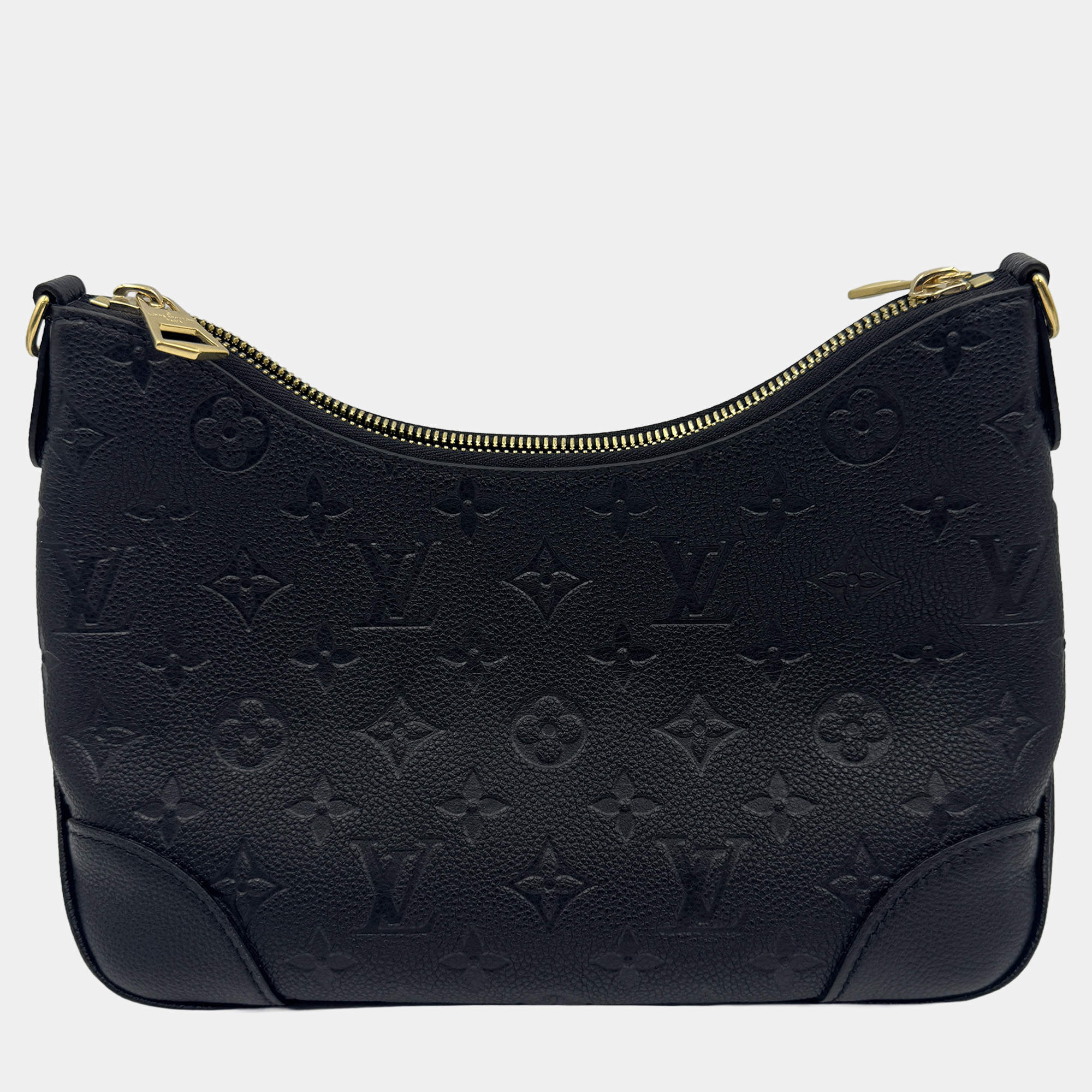 Pre Owned Louis Vuitton Boulogne NM Handbag Coated Monogram Black