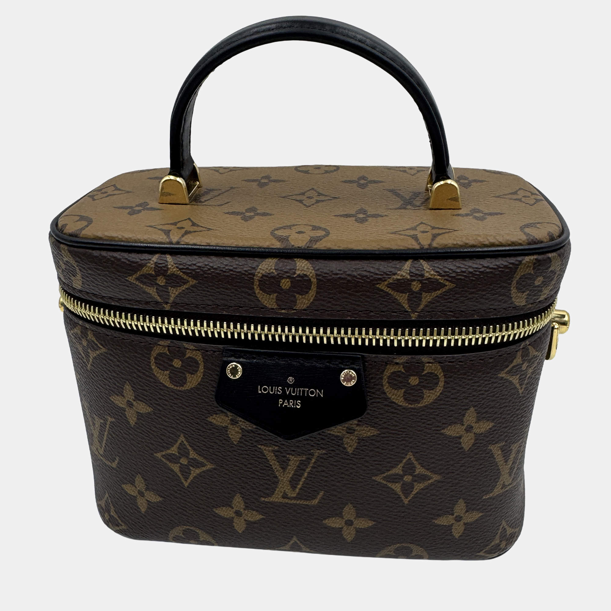 Pre Owned Louis Vuitton Vanity PM Monogram Reverse Canvas Leather Handbag