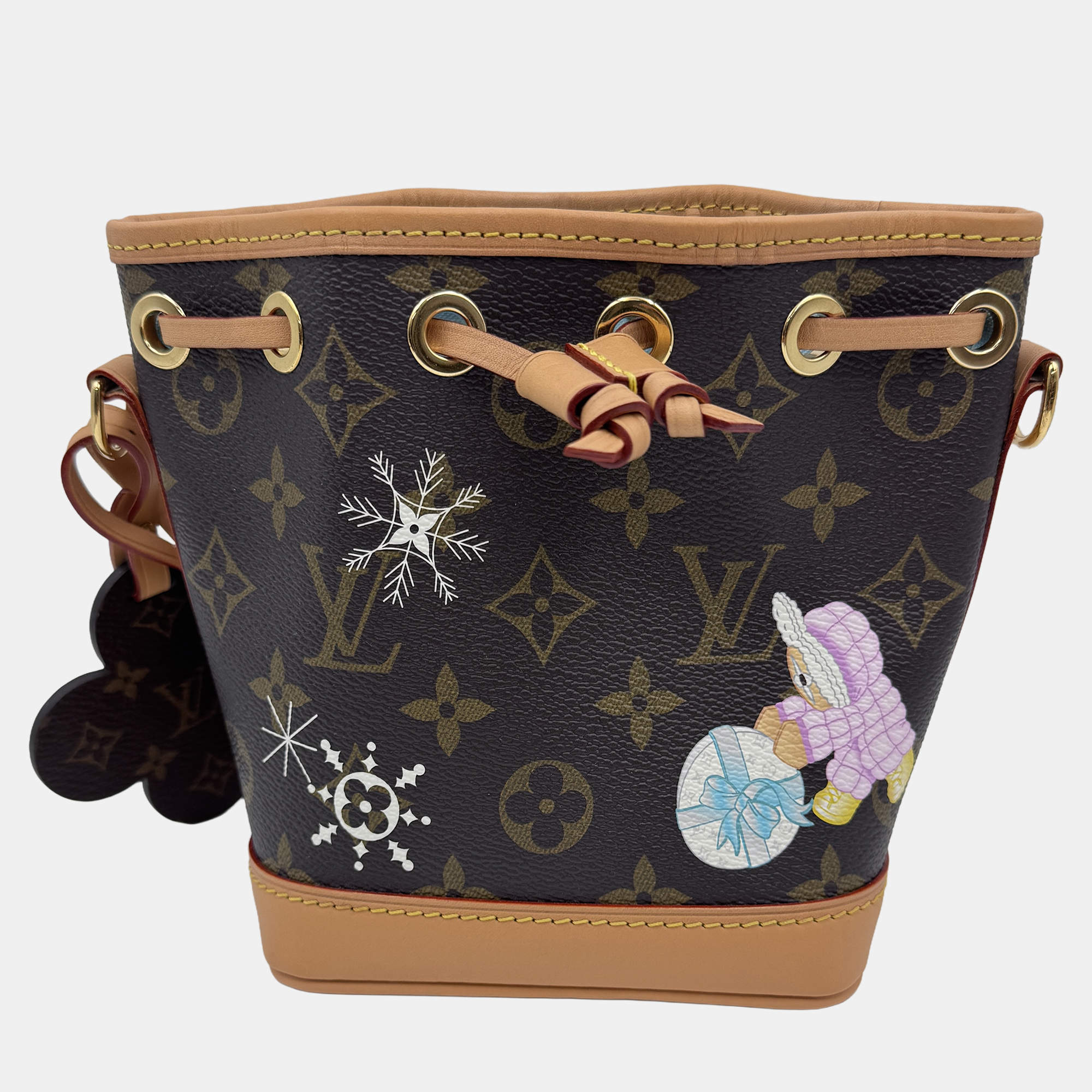Pre Owned Louis Vuitton Brown Monogram Canvas Vivienne Nano Noe Shoulder Bag