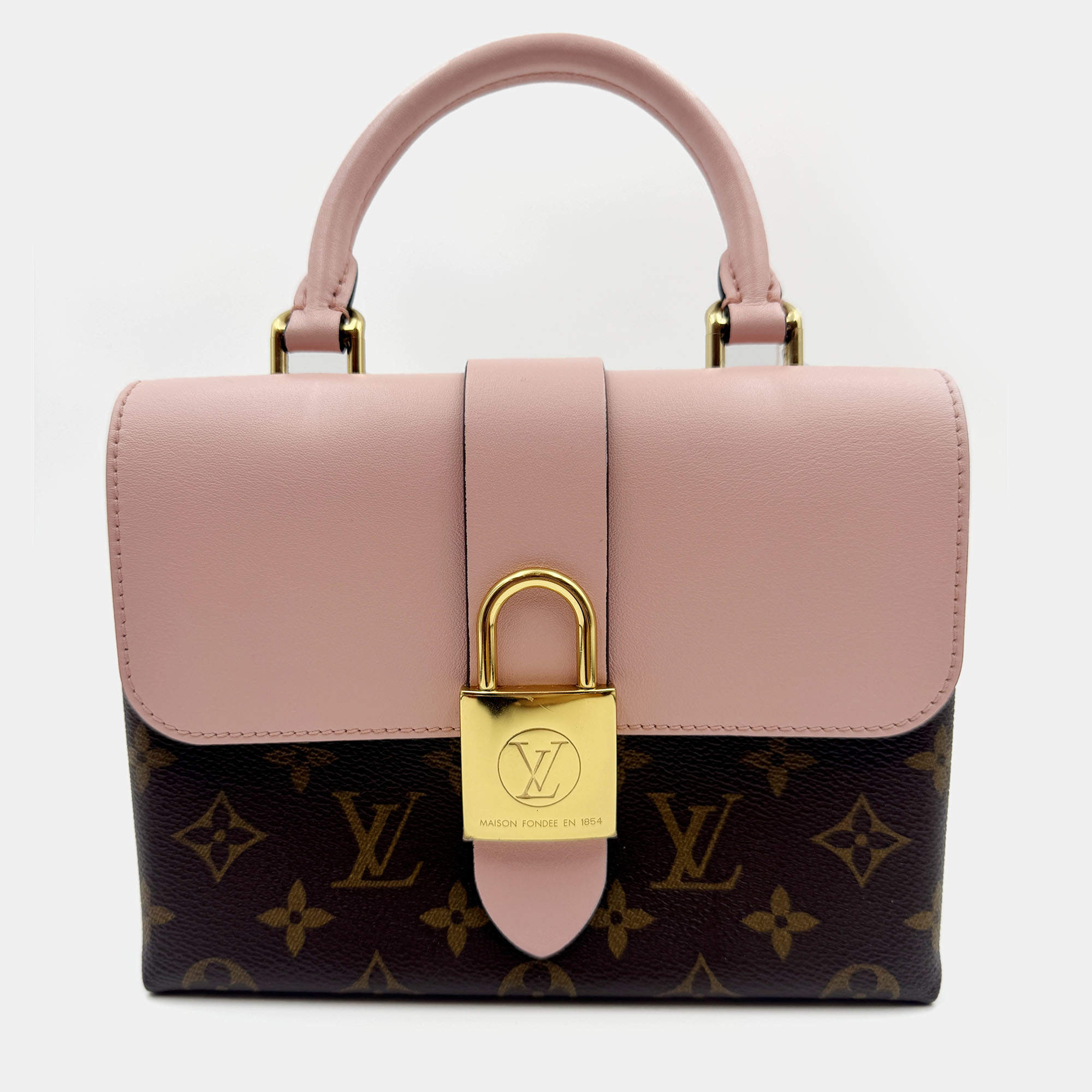 Pre Owned Louis Vuitton Rose Poudre Monogram Canvas Locky BB Bag