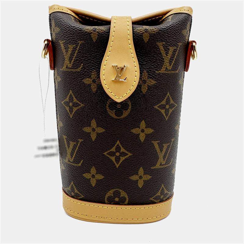 Pre Owned Louis Vuitton Fold Me Pouch Shoulder Bag Monogram Canvas Leather