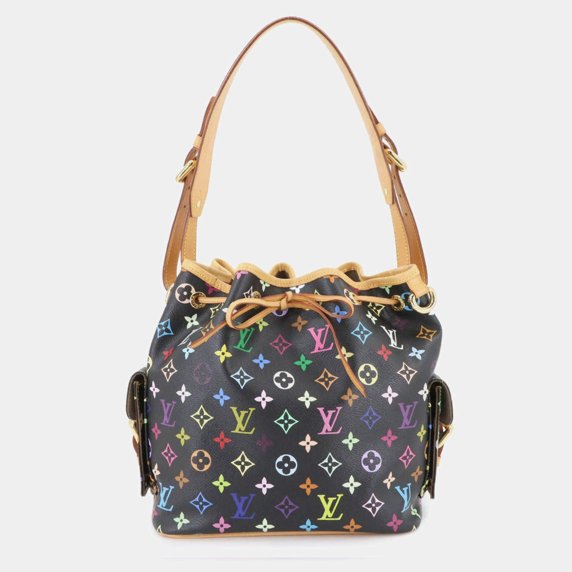 Pre Owned Louis Vuitton Petit Noe Monogram Multicolore Canvas Shoulder Bag