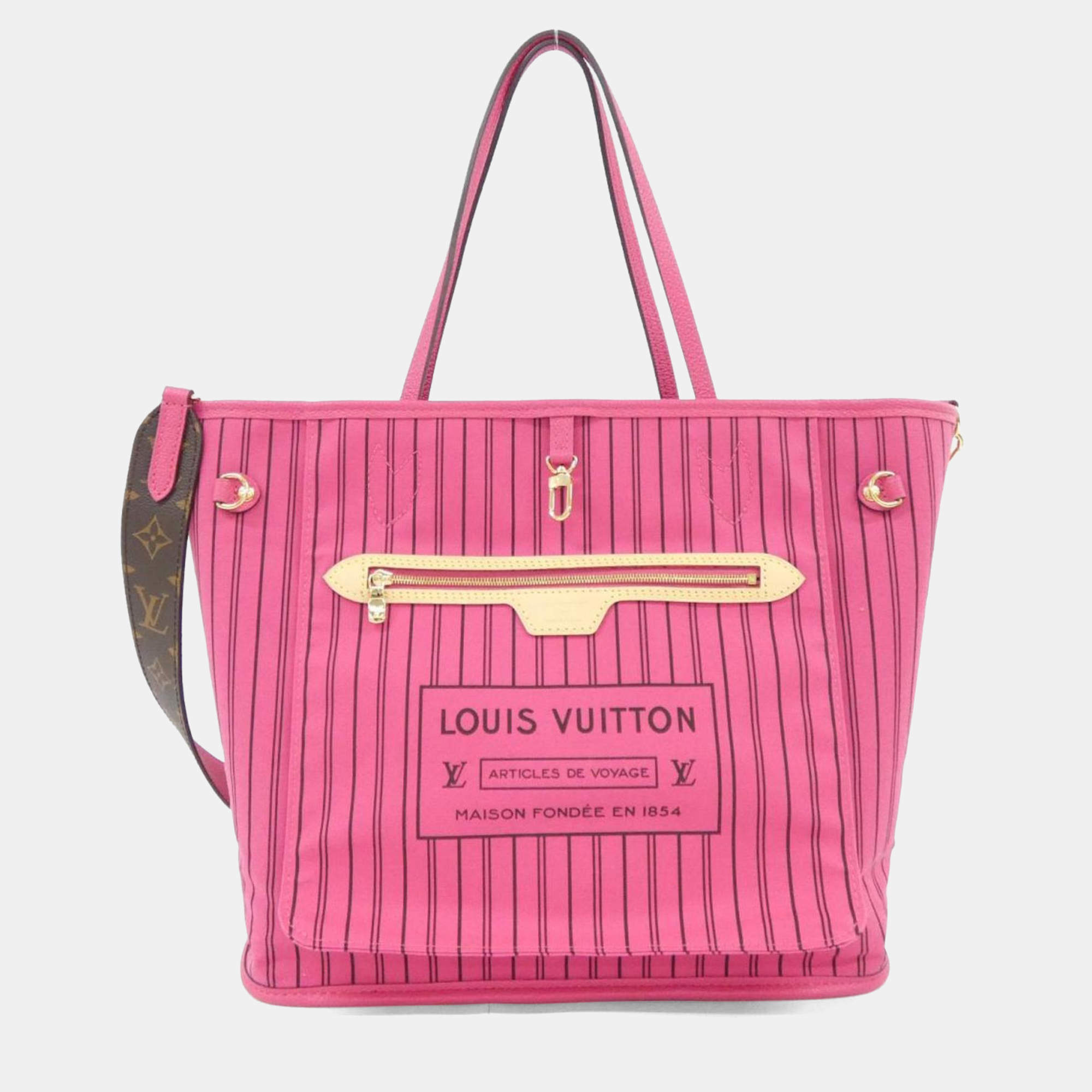 Pre Owned Louis Vuitton Monogram Neverfull Inside-Out Canvas Tote Bag