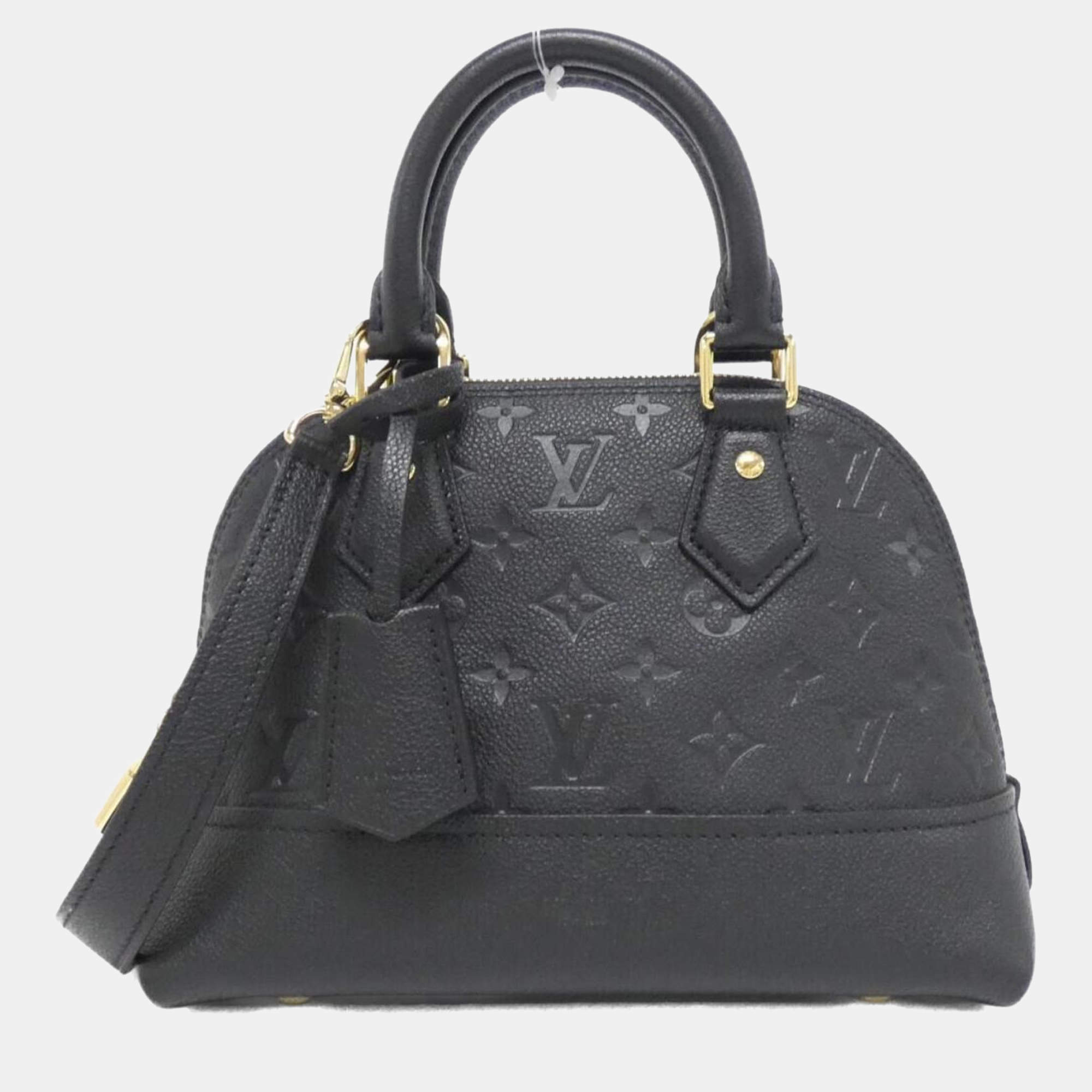 Pre Owned Louis Vuitton Neo Alma BB Black Monogram Empreinte Leather Handbag