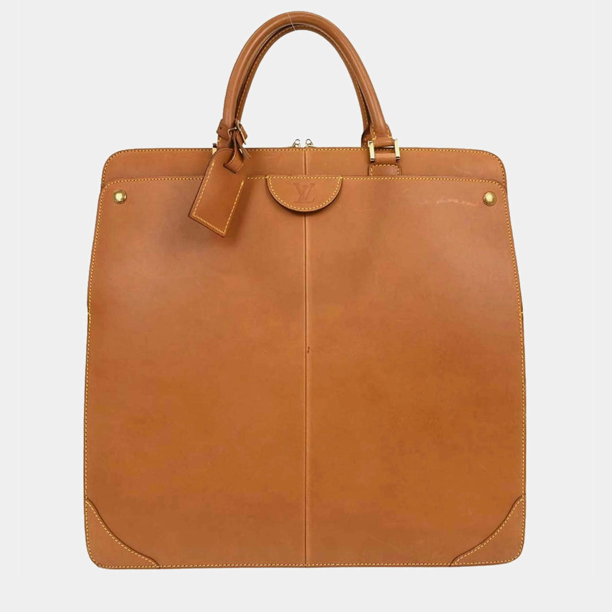 Pre Owned Louis Vuitton Brown Nomad Negev GM Handbag