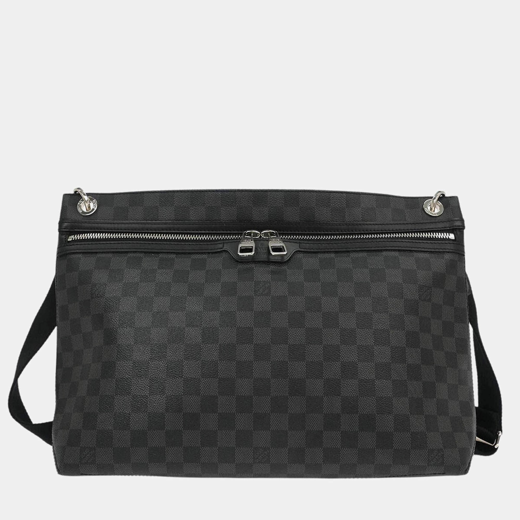 Pre Owned Louis Vuitton Hunter Damier Graphite Canvas Shoulder Bag