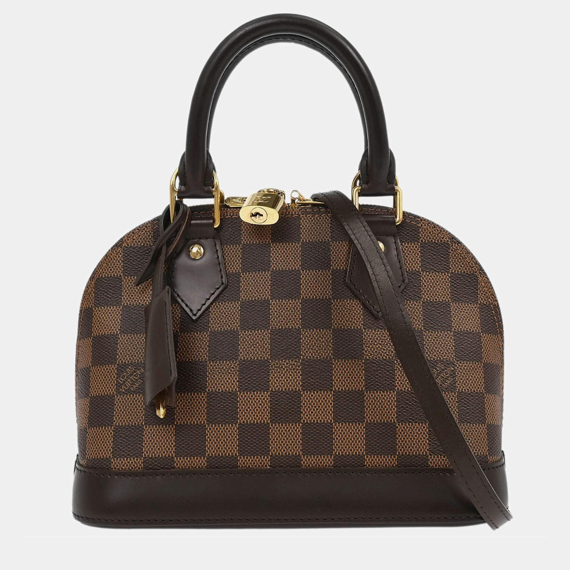 Pre Owned Louis Vuitton Alma BB Brown Damier Canvas Handbag