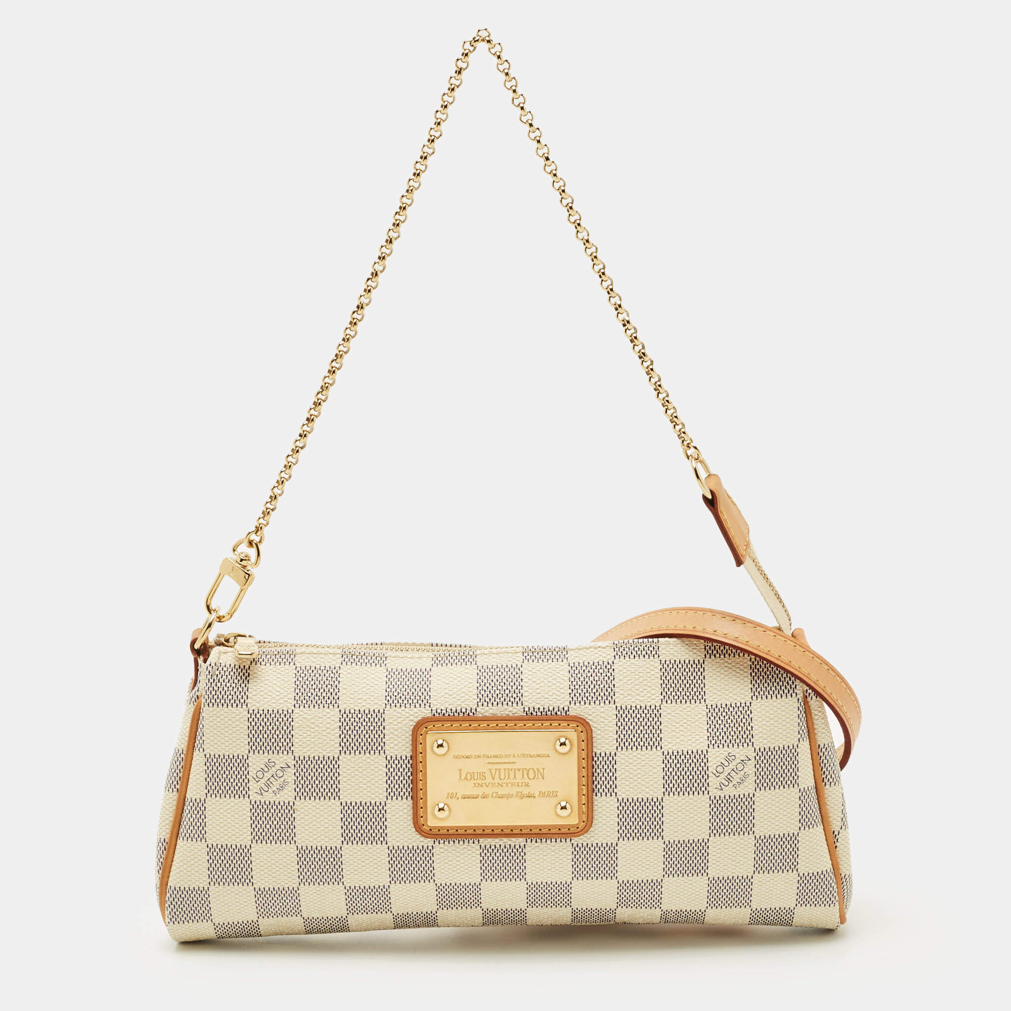 Pre Owned Louis Vuitton Damier Azur Canvas Eva Pochette