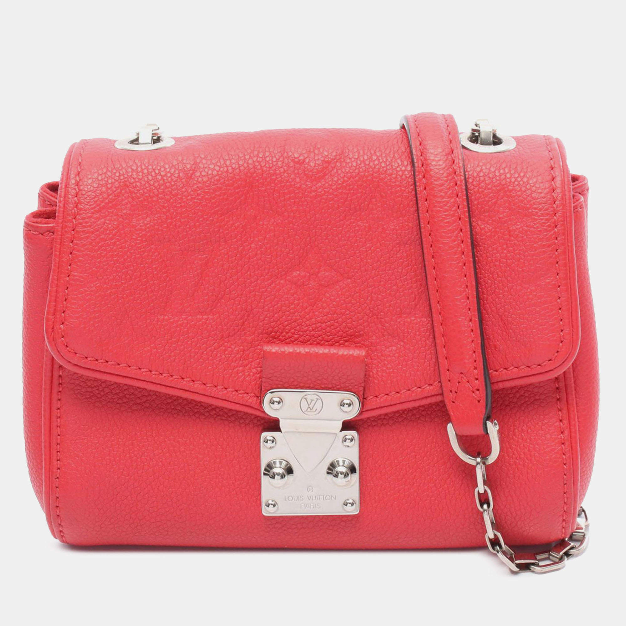 Pre Owned Louis Vuitton Red Monogram Empreinte Saint Germain BB