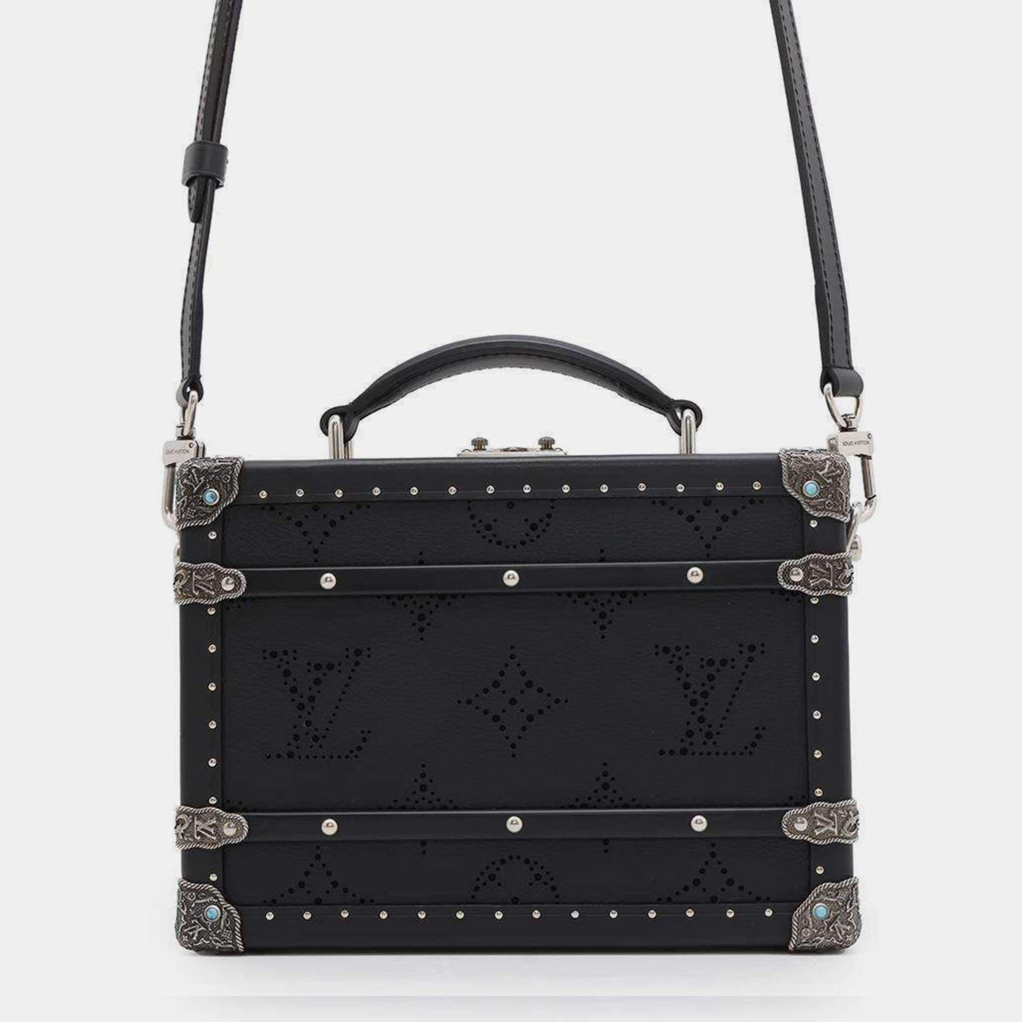 Pre Owned Louis Vuitton Dart Handle Trunk Black Monogram Shoulder Bag