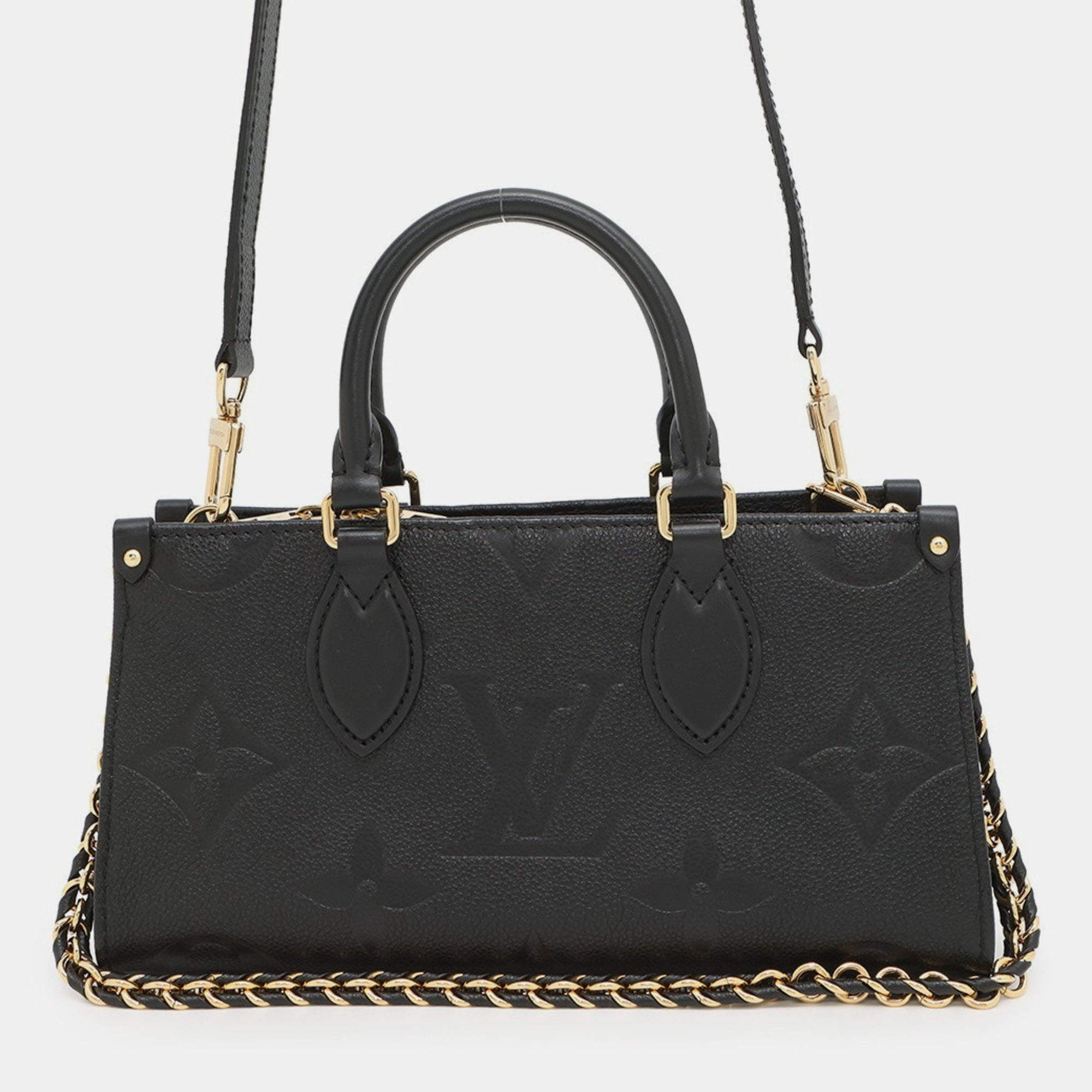 Pre Owned Louis Vuitton OnTheGo EW Black Empriente Leather Shoulder Bag