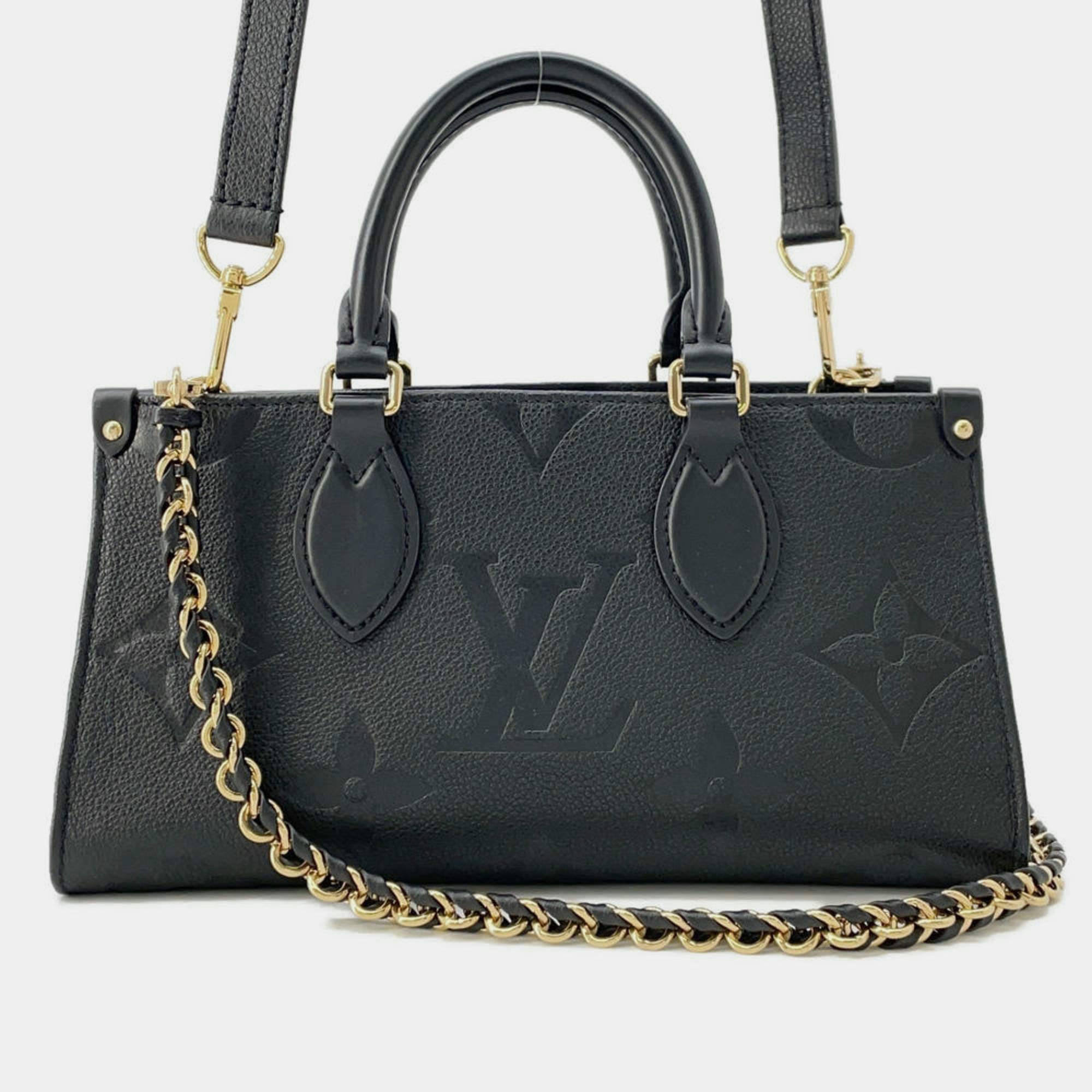 Pre Owned Louis Vuitton OnTheGo EW Black Empriente Leather Shoulder Bag