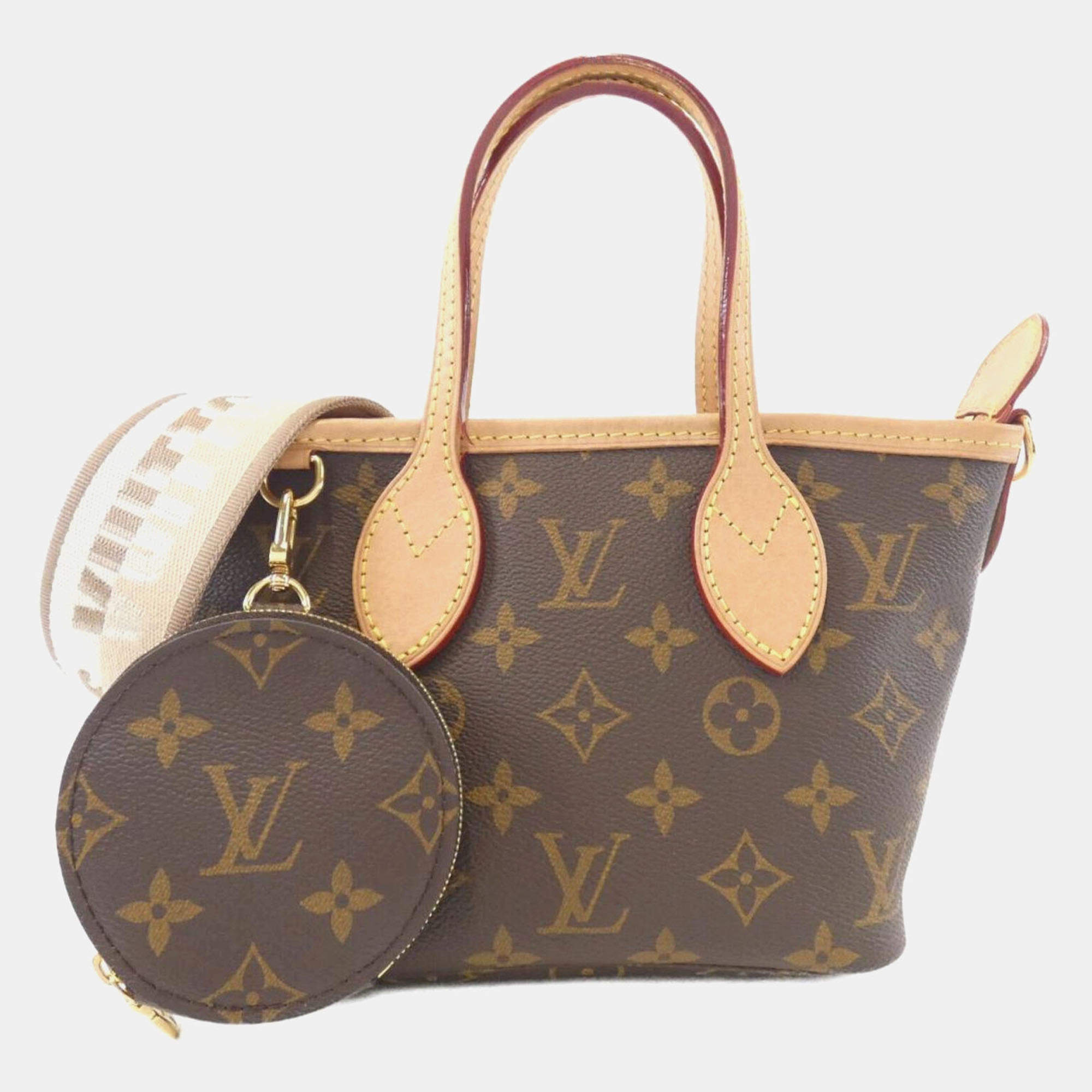 Pre Owned Louis Vuitton Neverfull BB Brown Monogram Canvas Tote Bag