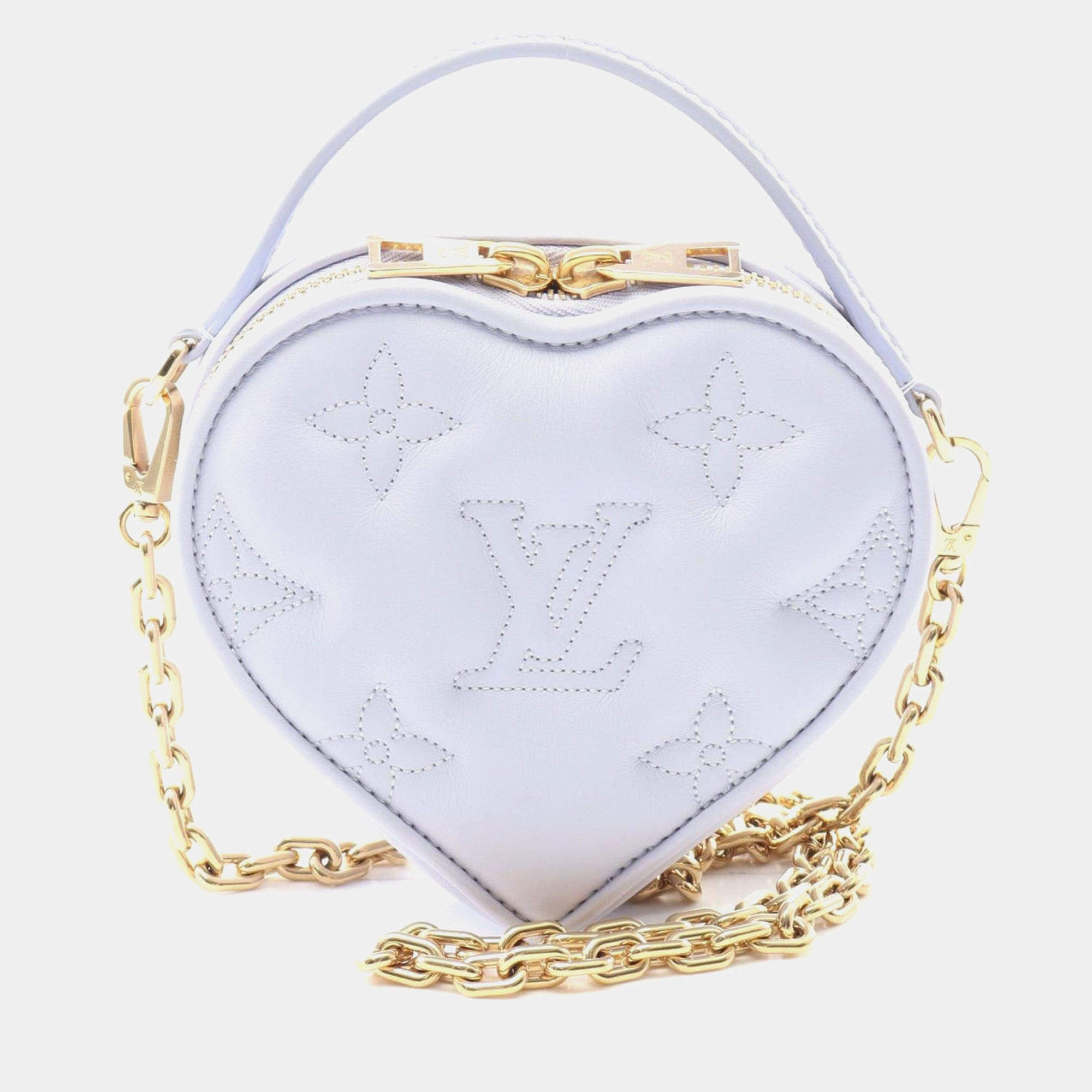 مملوكة مسبقًا Louis Vuitton Pop My Heart Purple Leather Bubble Glam Handbag