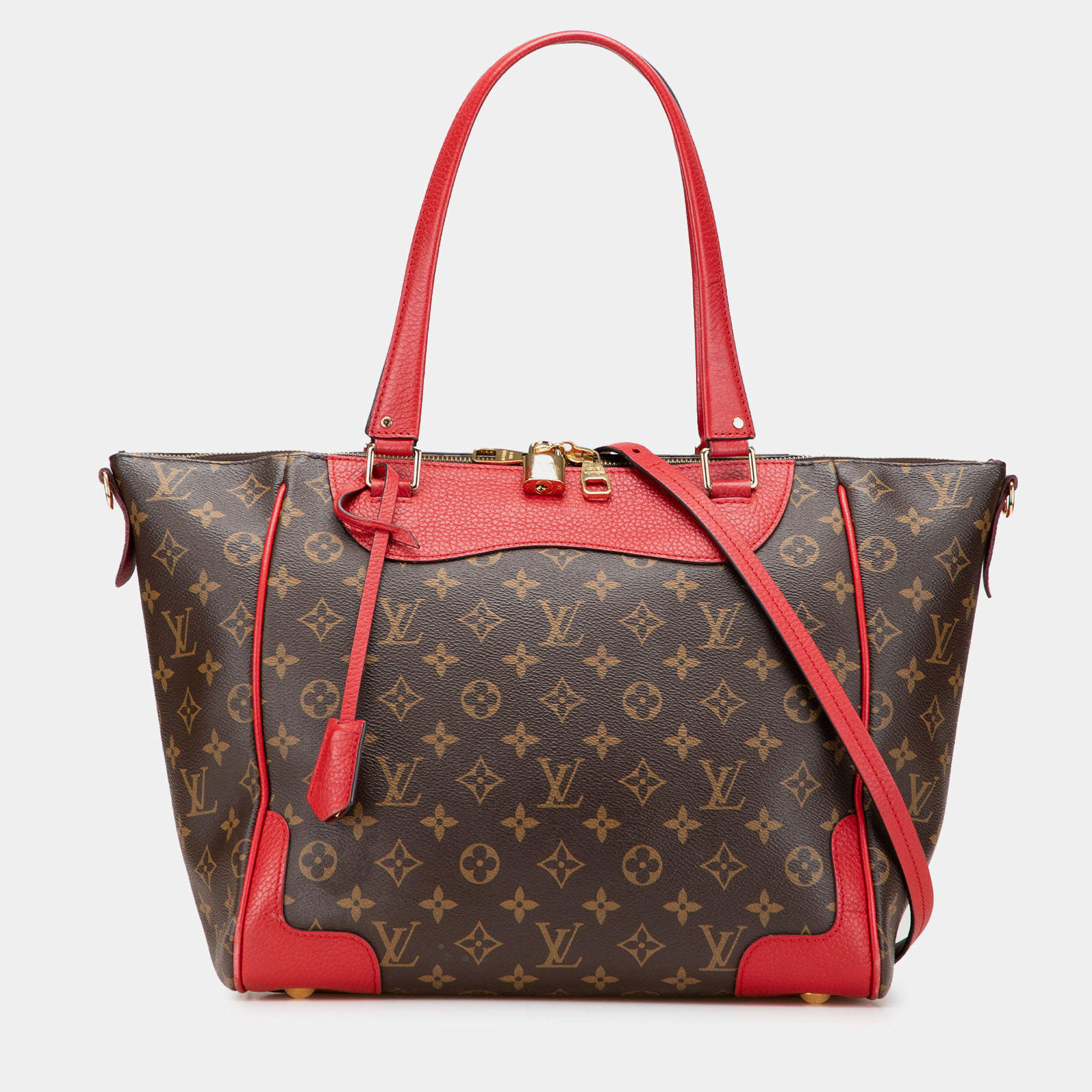 Pre Owned Louis Vuitton Brown Red Monogram Estrela MM