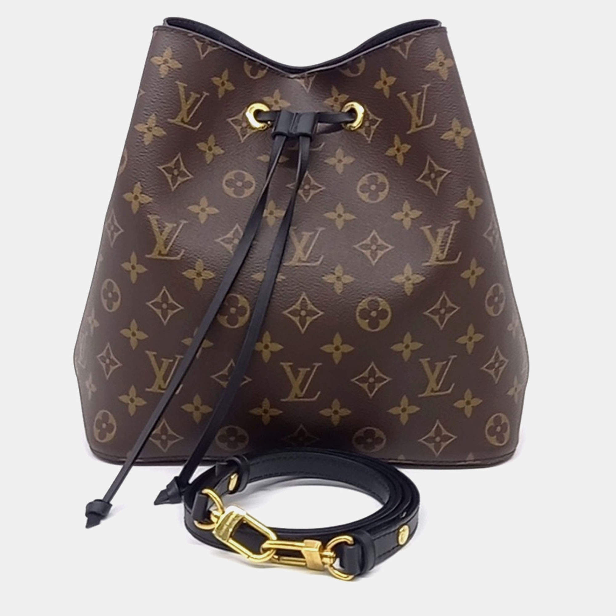 Pre Owned Louis Vuitton Brown Coated Canvas Monogram Neonoe MM