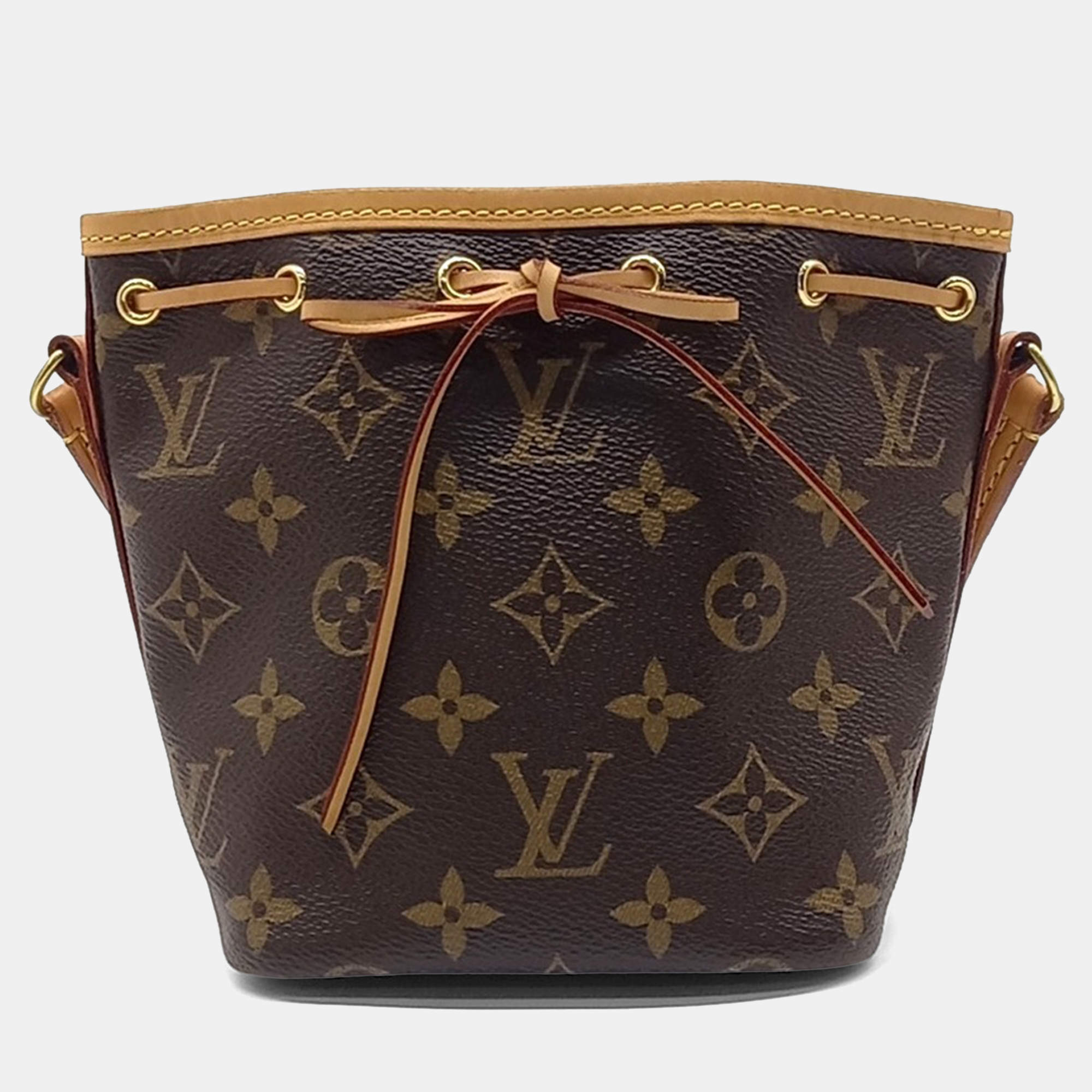 Pre Owned Louis Vuitton Brown Canvas Nano Noe