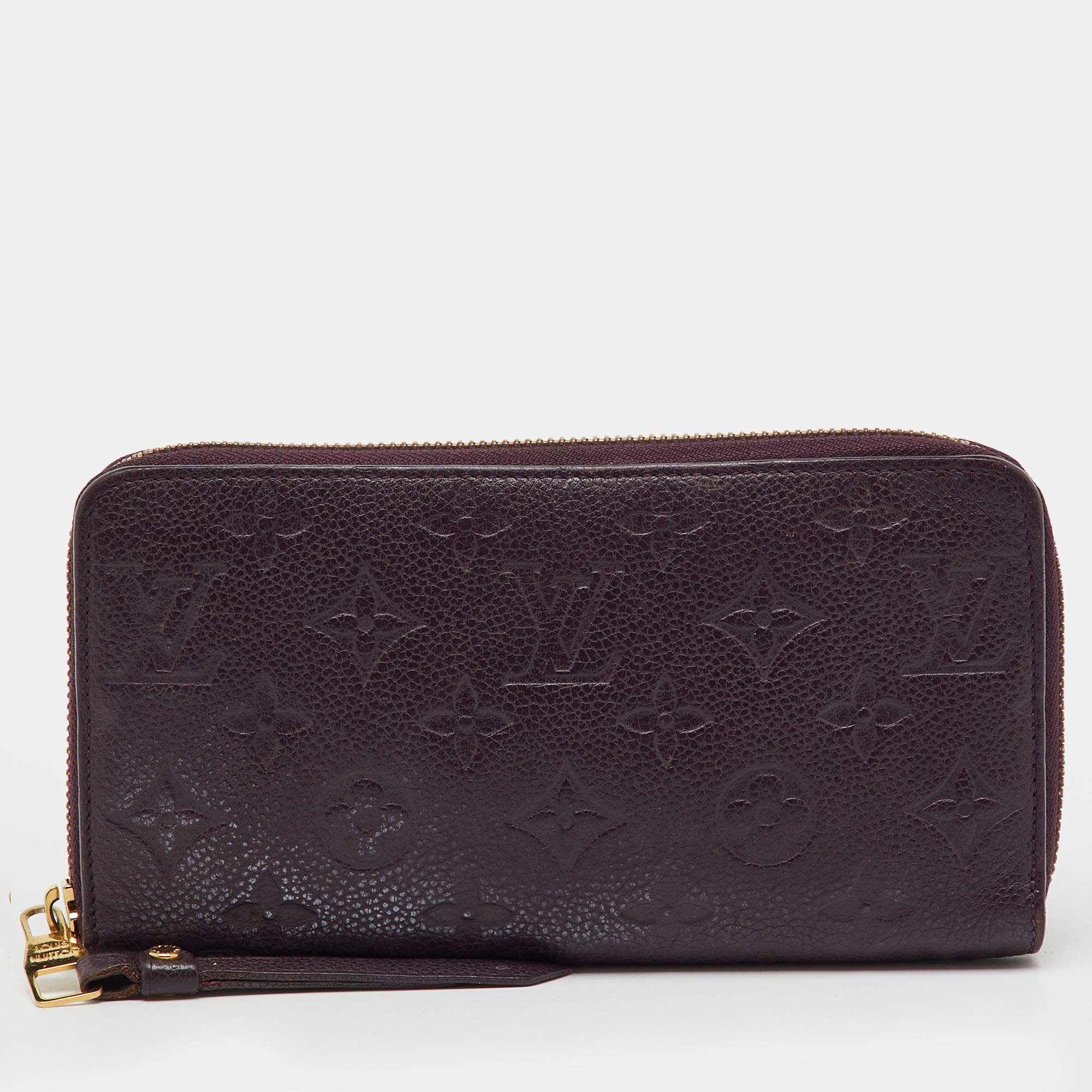 Pre Owned Louis Vuitton Aube Monogram Empreinte Leather Zippy Wallet