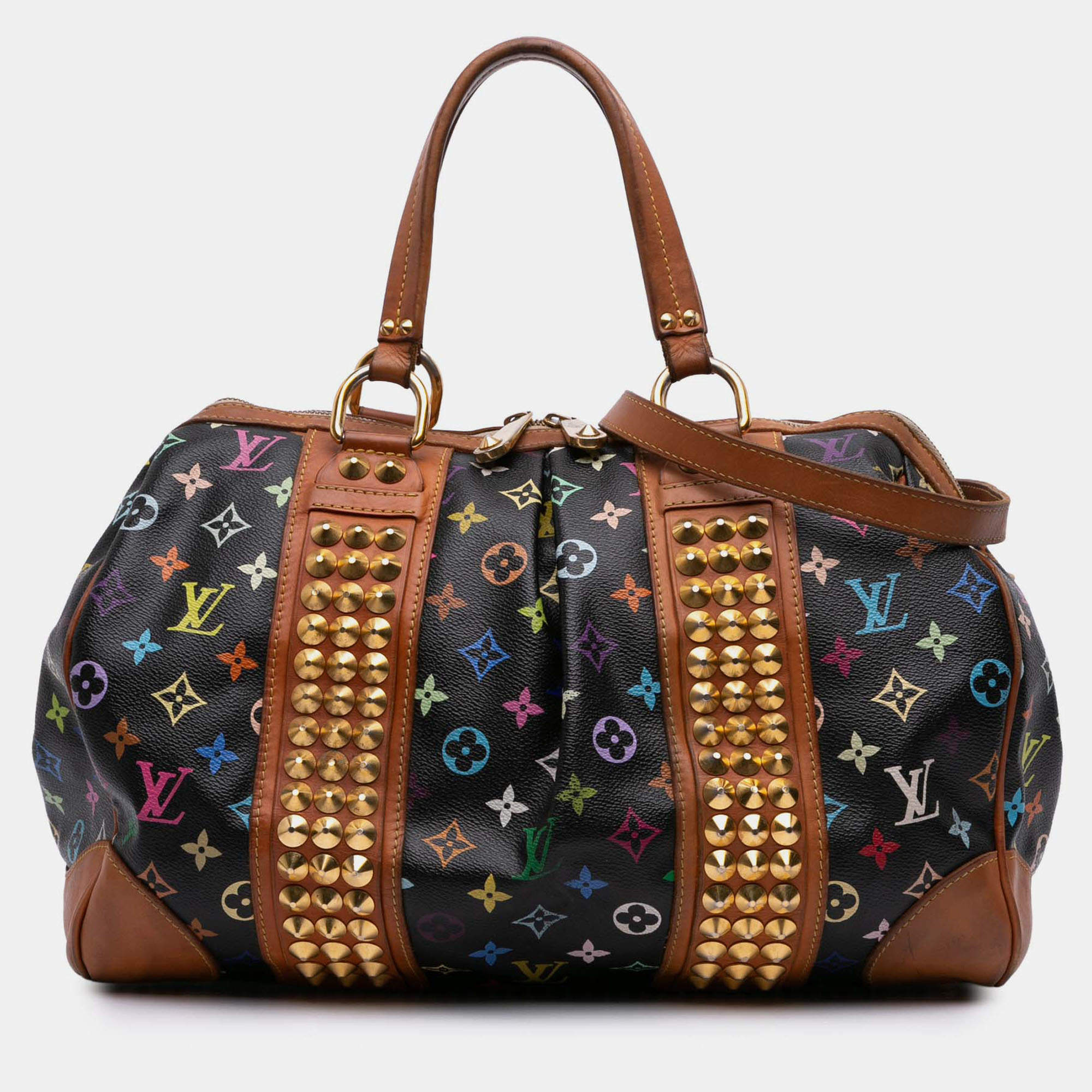 Pre Owned Louis Vuitton Black Multicolor Monogram Multicolore Courtney MM