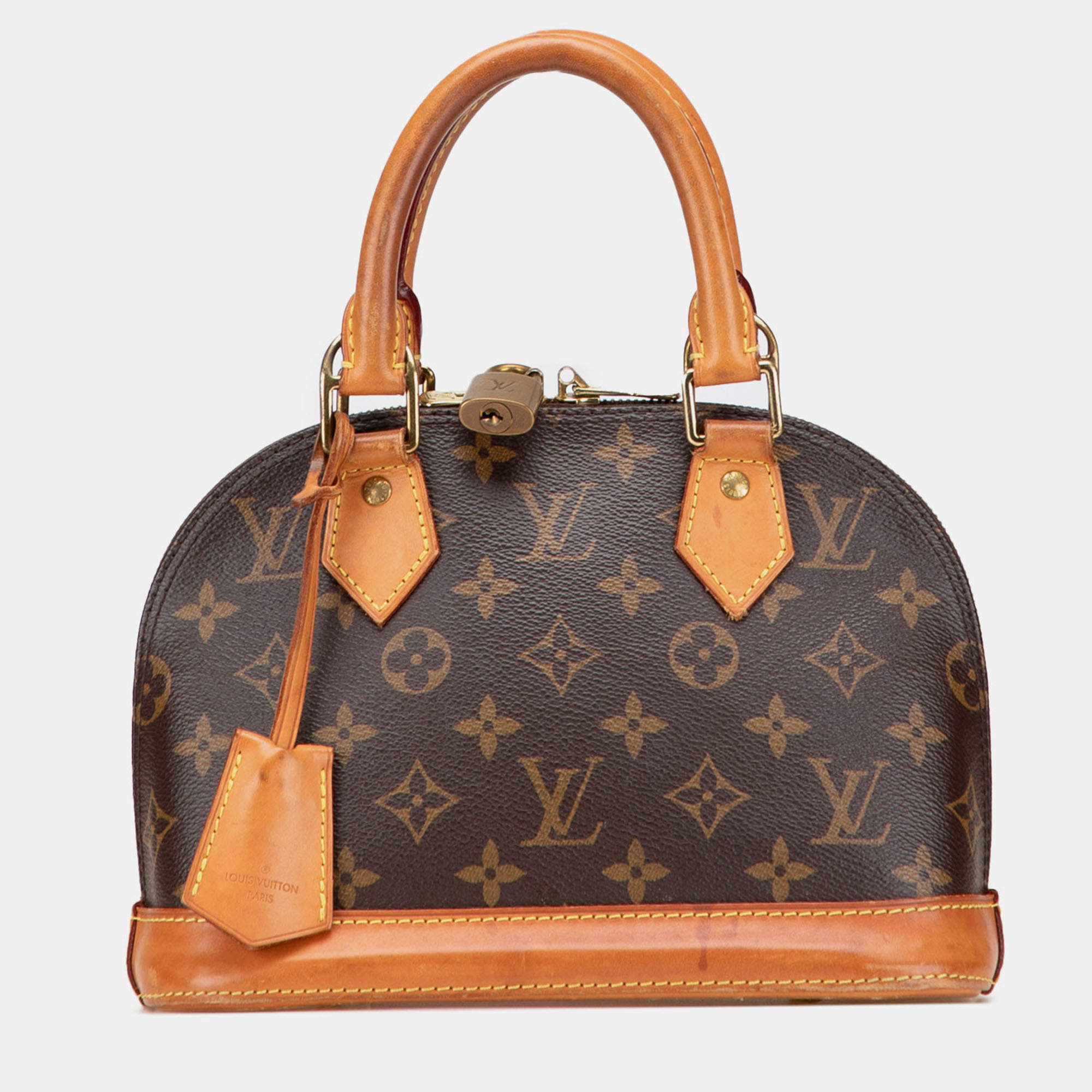 Pre Owned Louis Vuitton Brown Monogram Alma BB