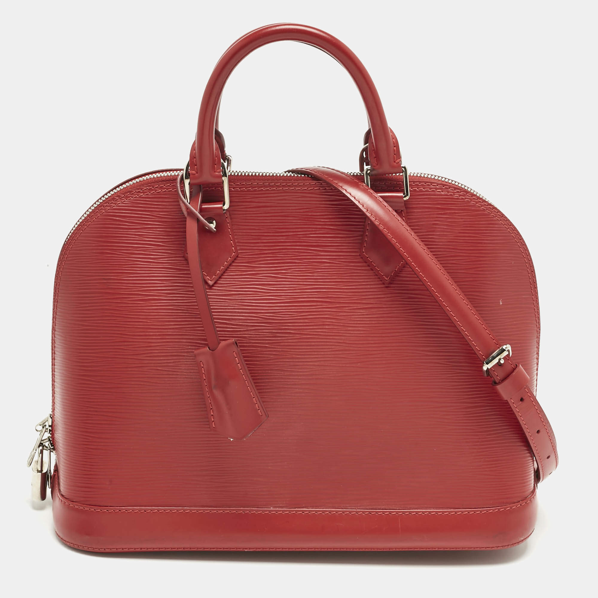 Pre Owned Louis Vuitton Rubis Epi Leather Alma PM Bag