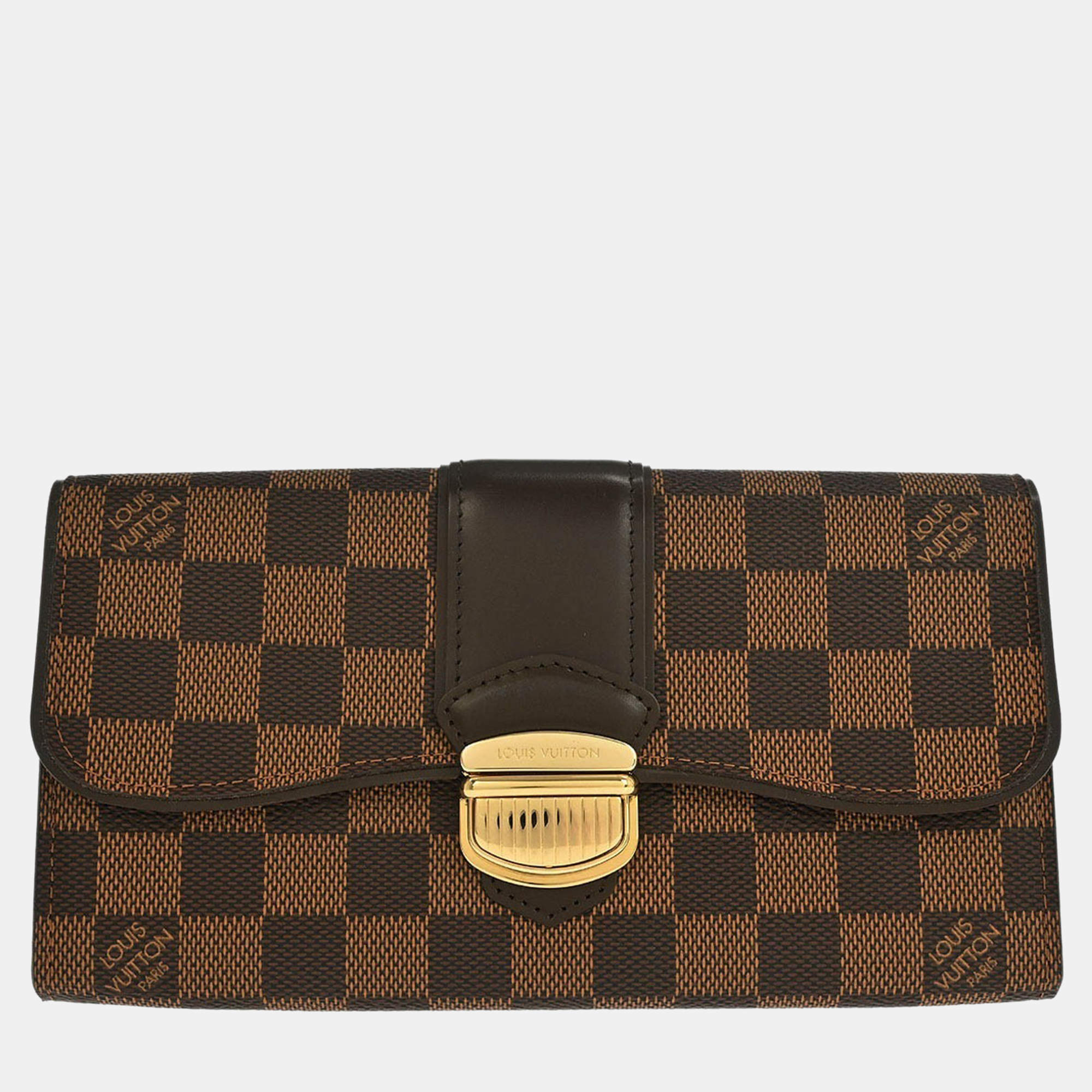 Pre Owned Louis Vuitton Damier Portefeuille Sistina Wallet