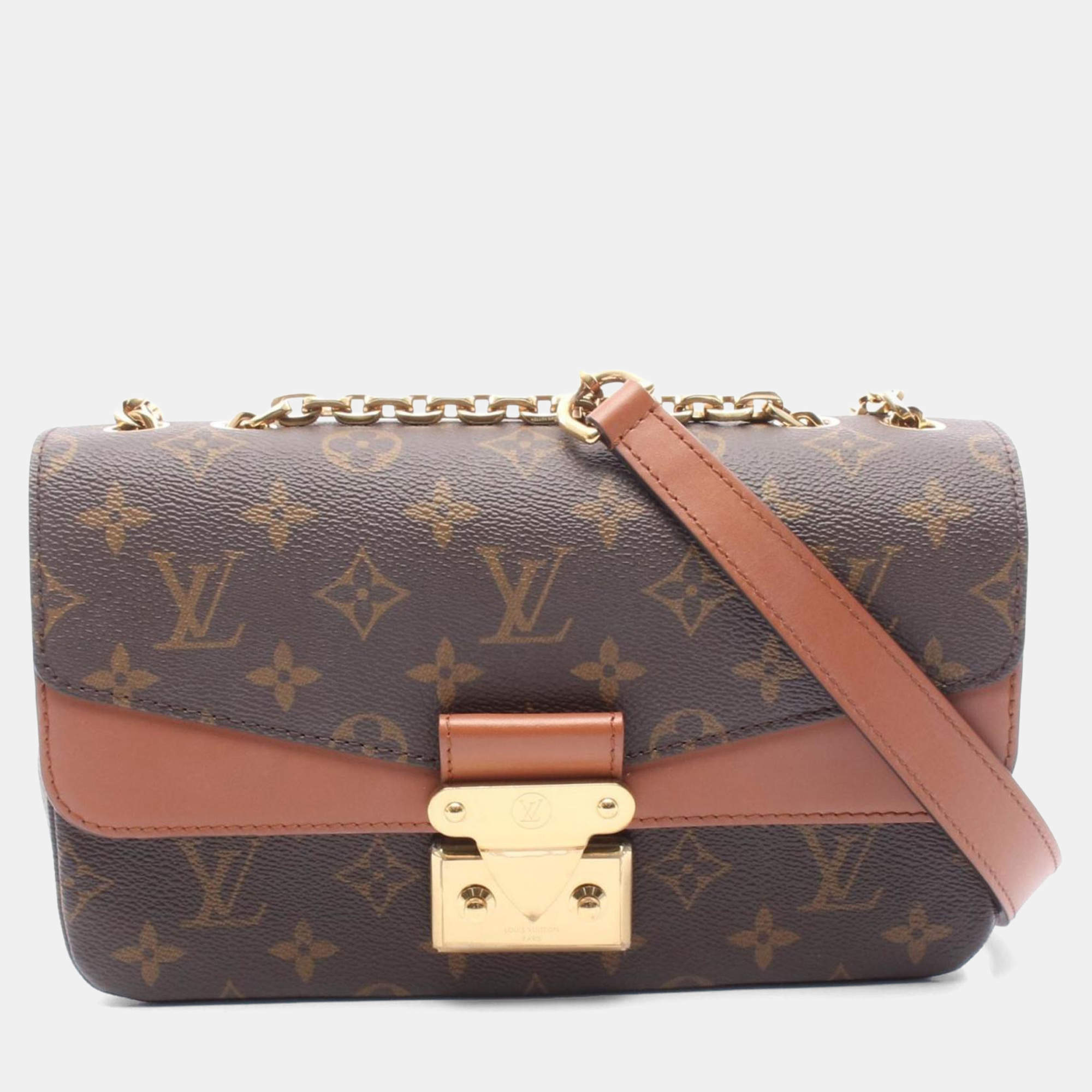 Pre Owned Louis Vuitton Marceau Brown Monogram Coated Canvas Leather Shoulder Bag