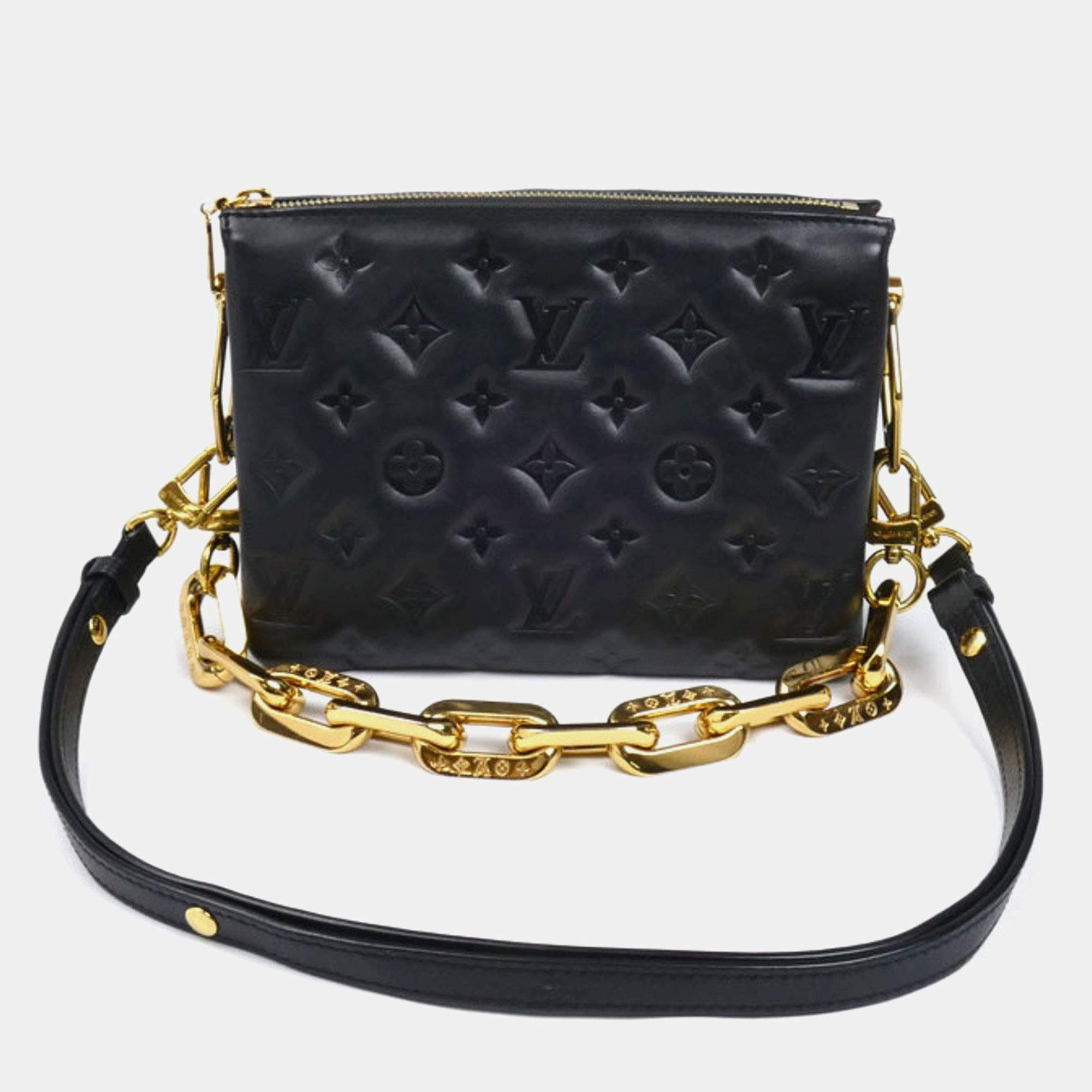 Pre Owned Louis Vuitton Coussin Bb 2-Way Shoulder Bag  Black