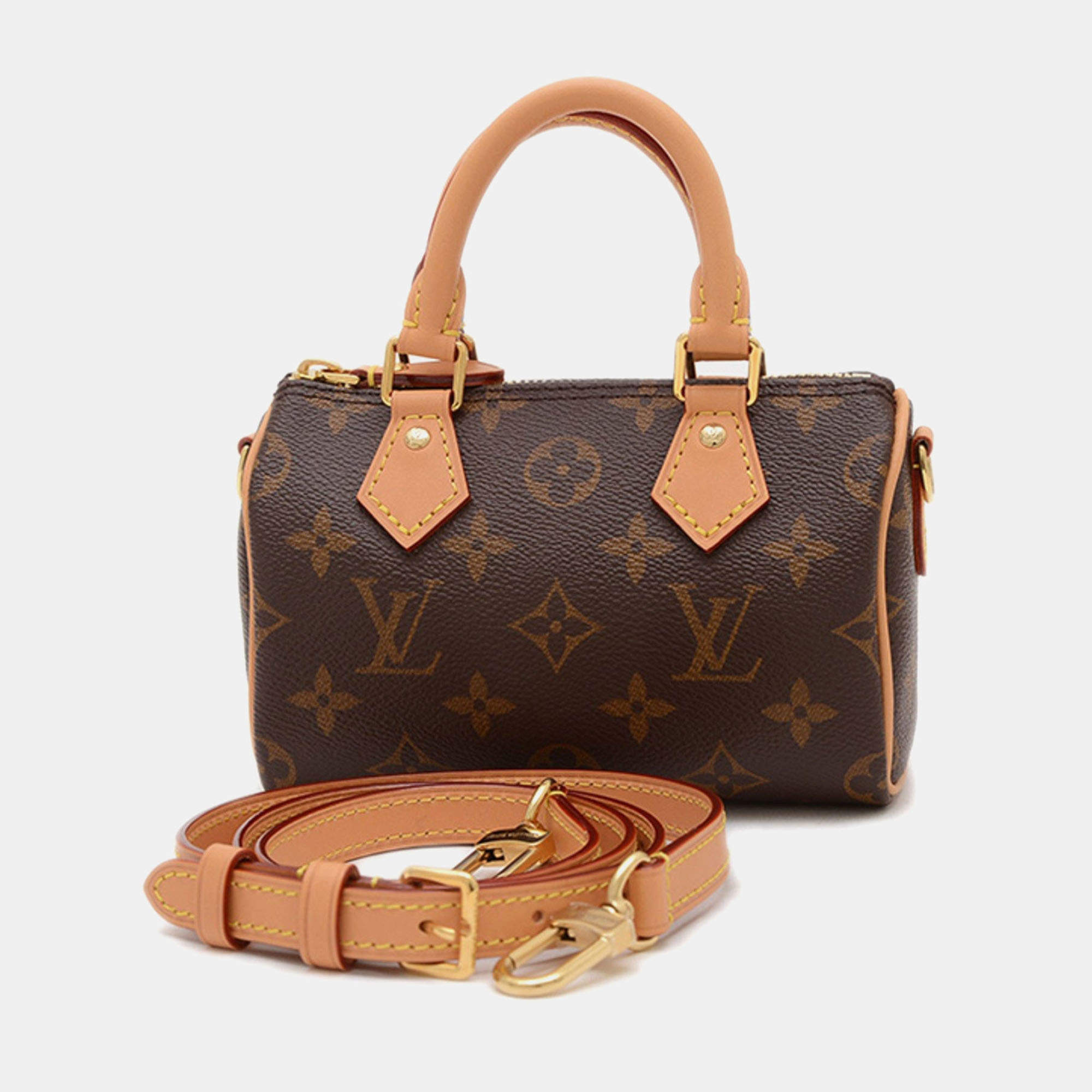 Pre Owned Louis Vuitton Monogram Nano Speedy 2-Way Shoulder Bag