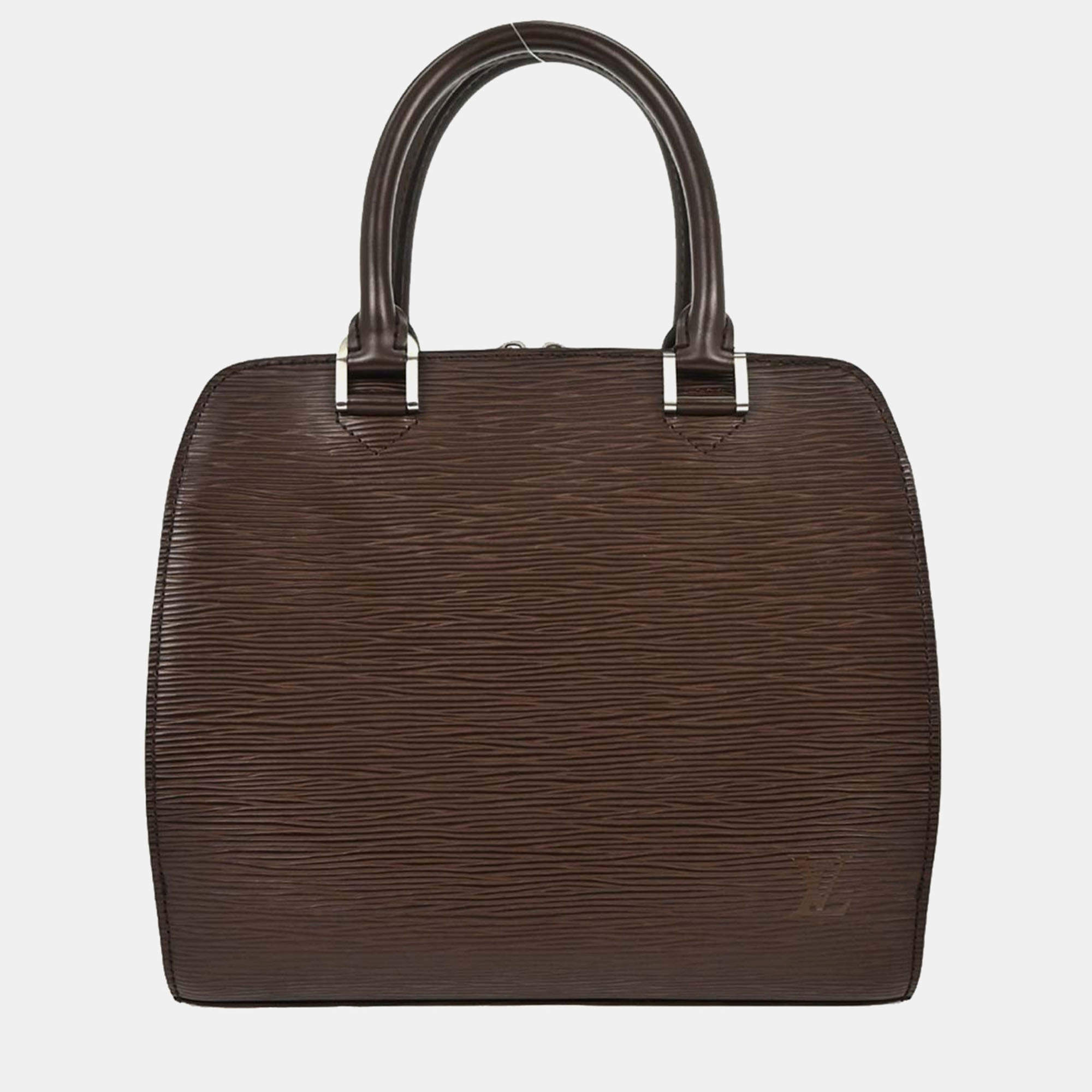 Pre Owned Louis Vuitton Brown Epi Pont Neuf Handbag