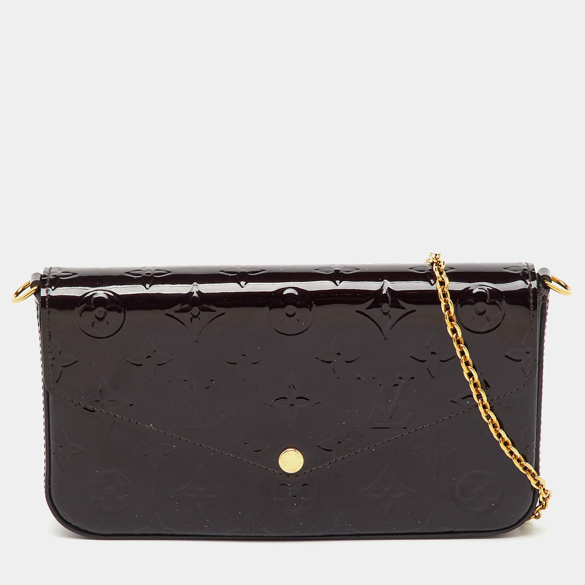 مملوكة مسبقًا Louis Vuitton Amarante Monogram Vernis Felicie Pochette Bag