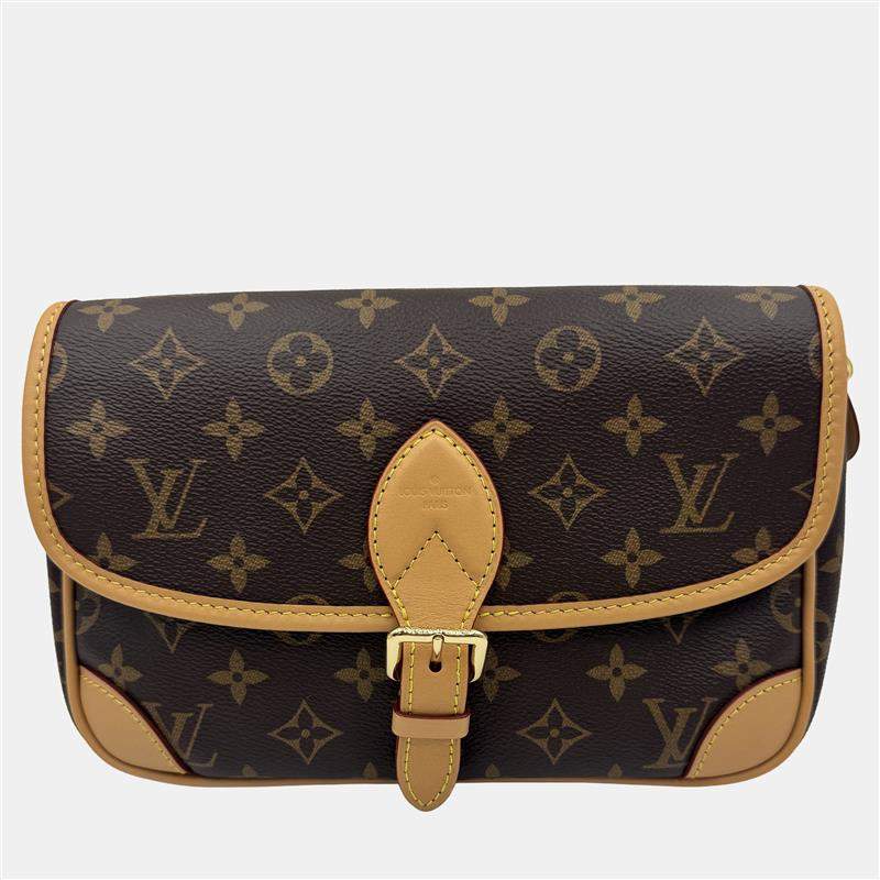 Pre Owned Louis Vuitton Diane PM Brown Monogram Canvas Shoulder Bag