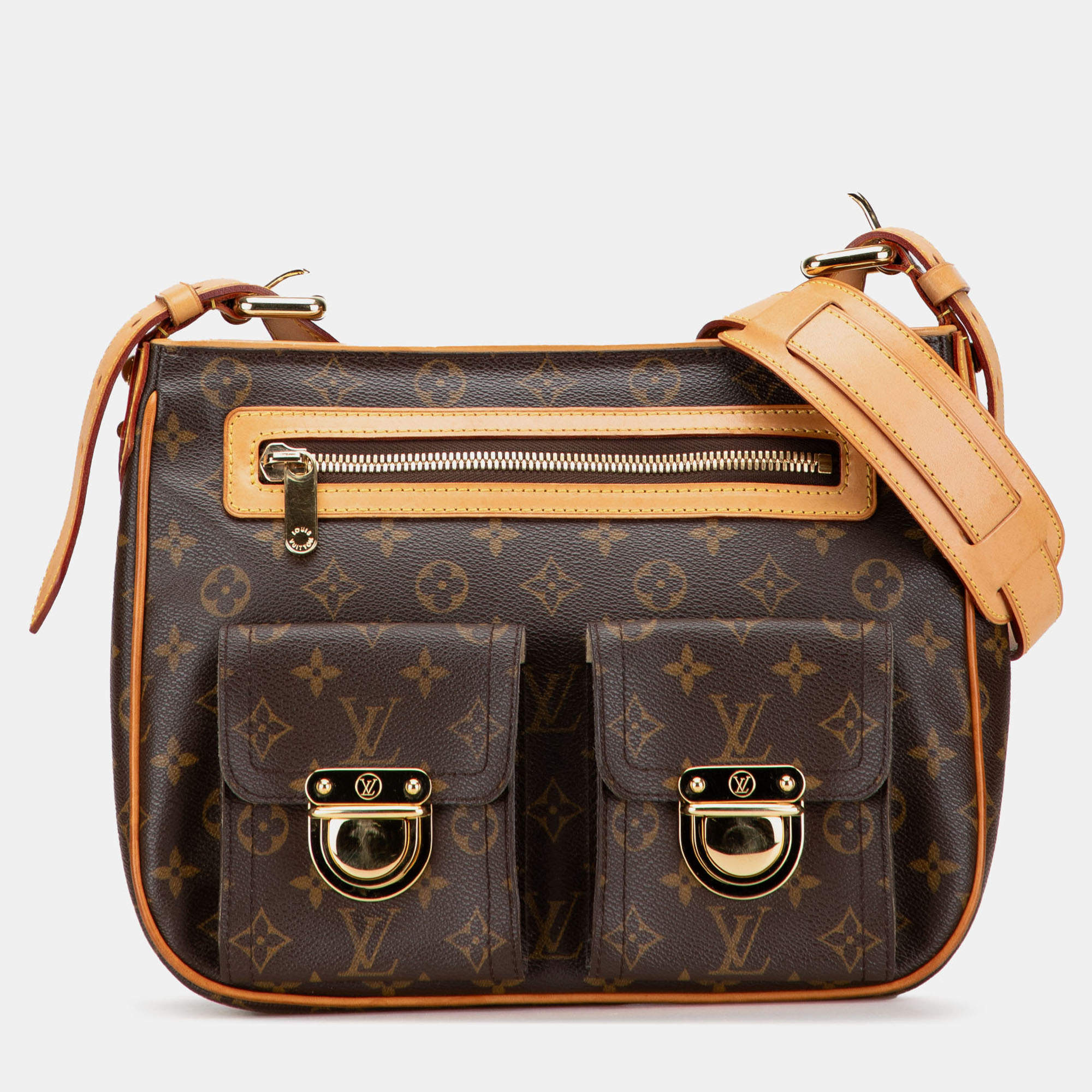 Pre Owned Louis Vuitton Brown Monogram Hudson GM