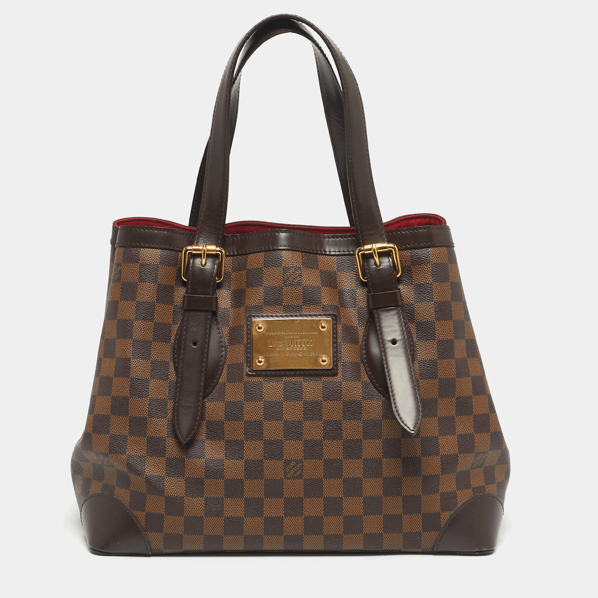 Pre Owned Louis Vuitton Damier Ebene Canvas Hampstead MM Bag