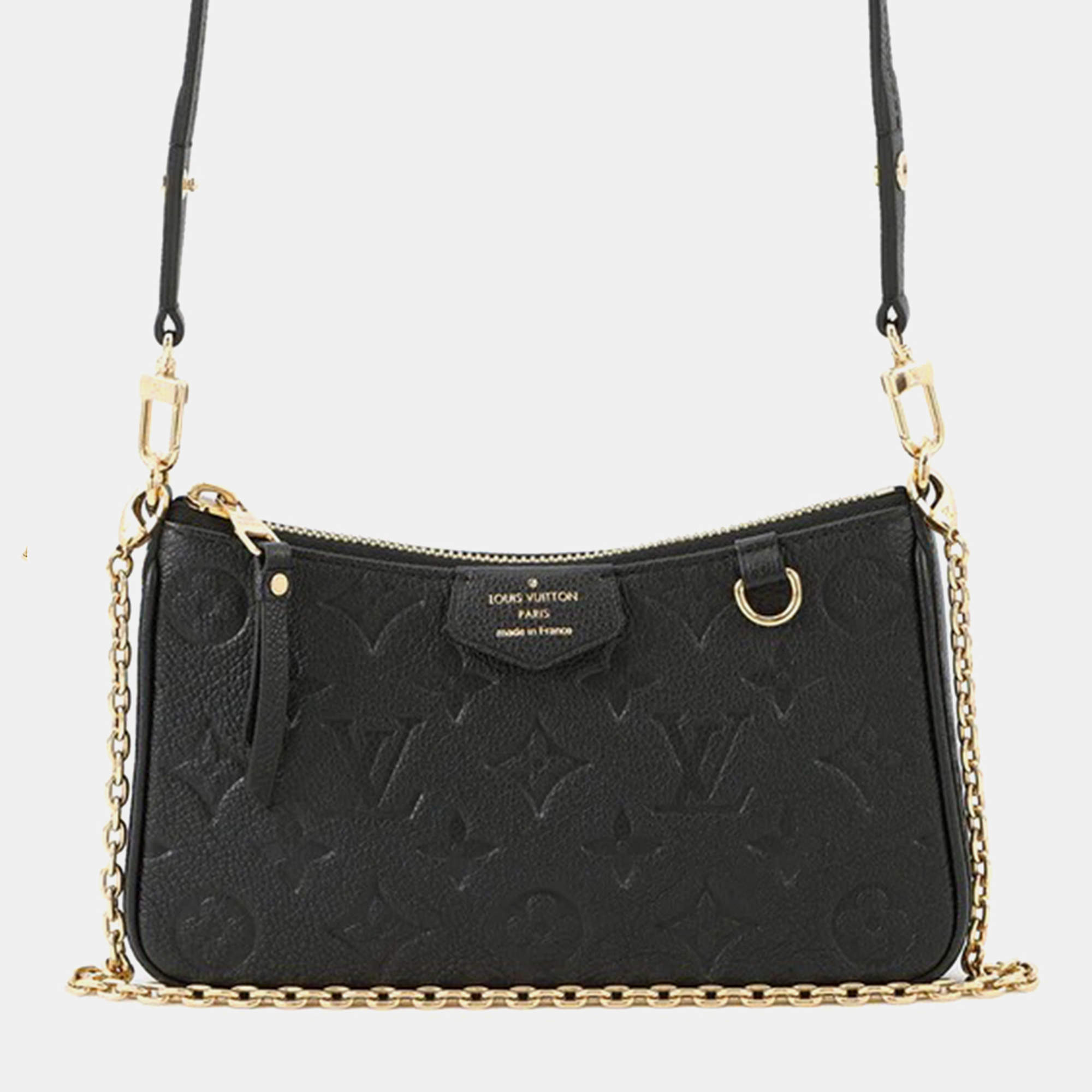 Pre Owned Louis Vuitton Easy Pouch Noir Monogram Empreinte Leather