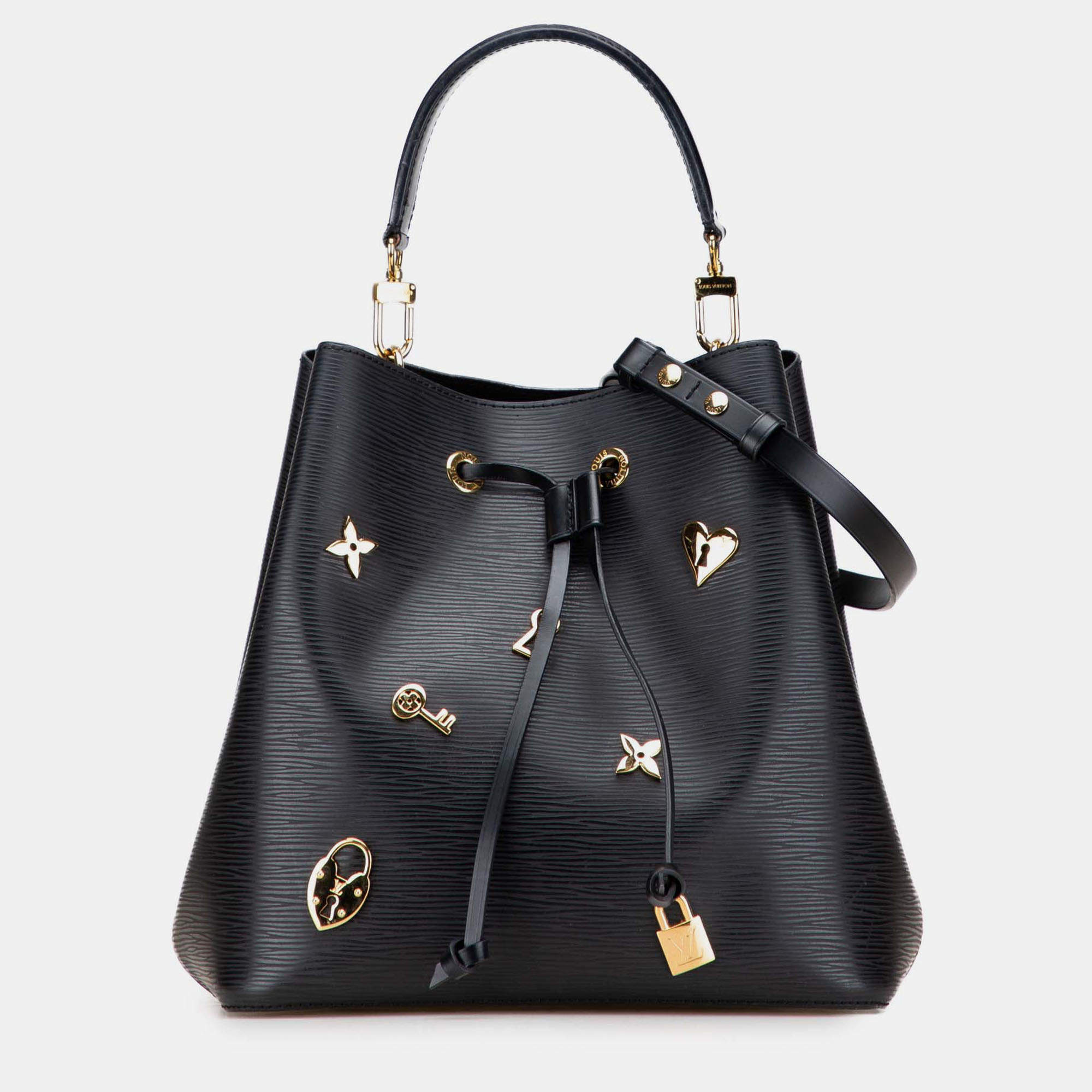 Pre Owned Louis Vuitton Black Epi Love Lock Neonoe