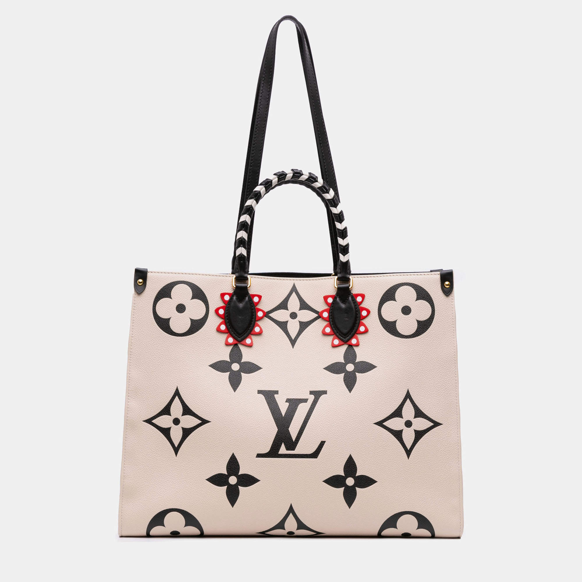 Pre Owned Louis Vuitton Beige Monogram Empreinte Giant Crafty Onthego GM
