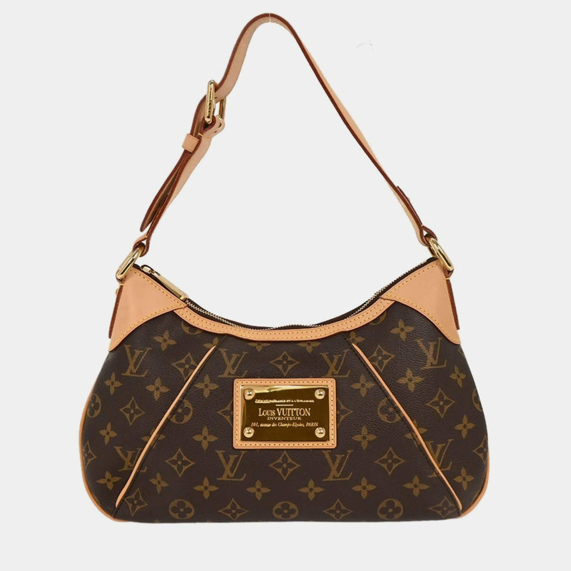 Pre Owned Louis Vuitton Monogram Thames PM Hobo Handbag M56384 MI4029