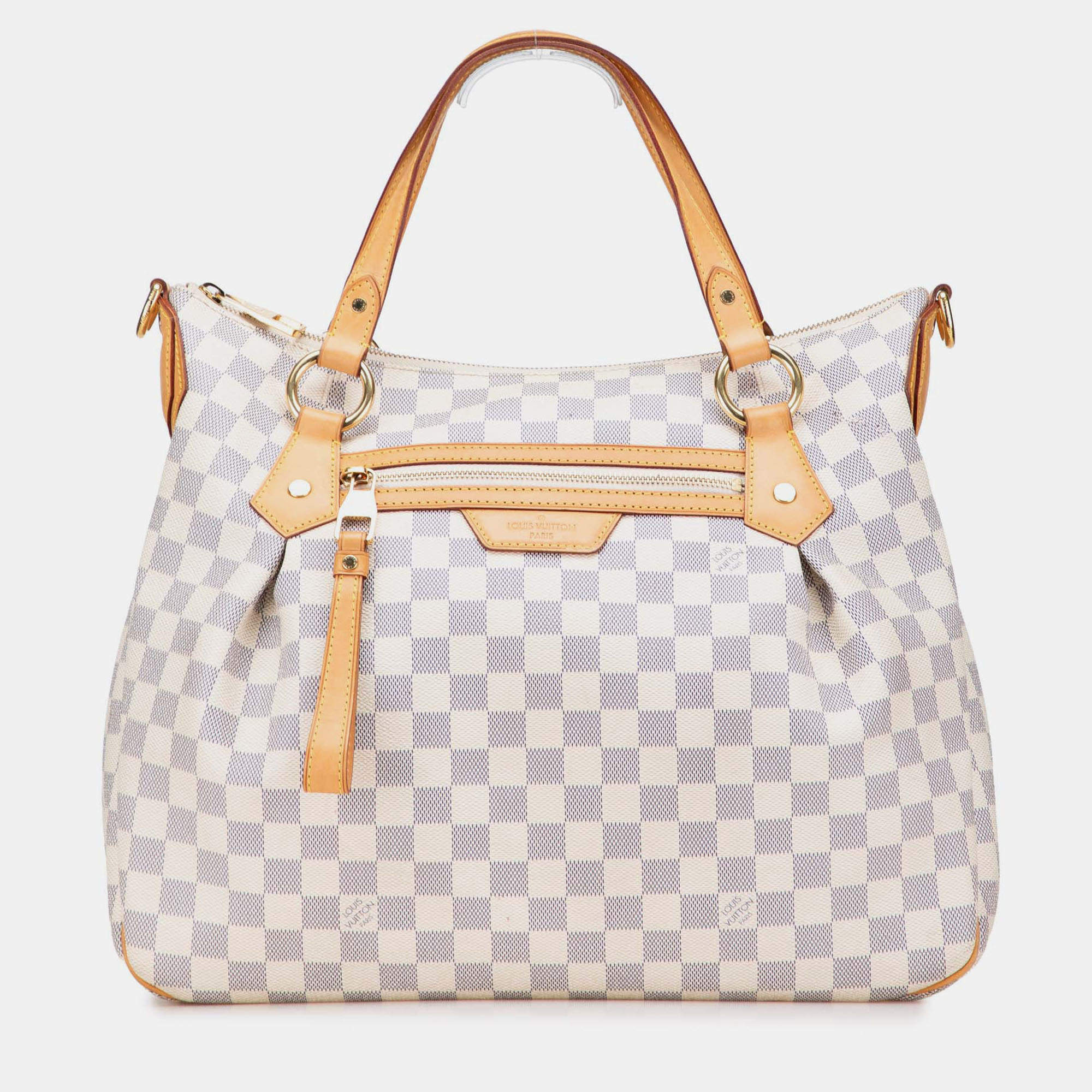 Pre Owned Louis Vuitton White Damier Azur Evora MM