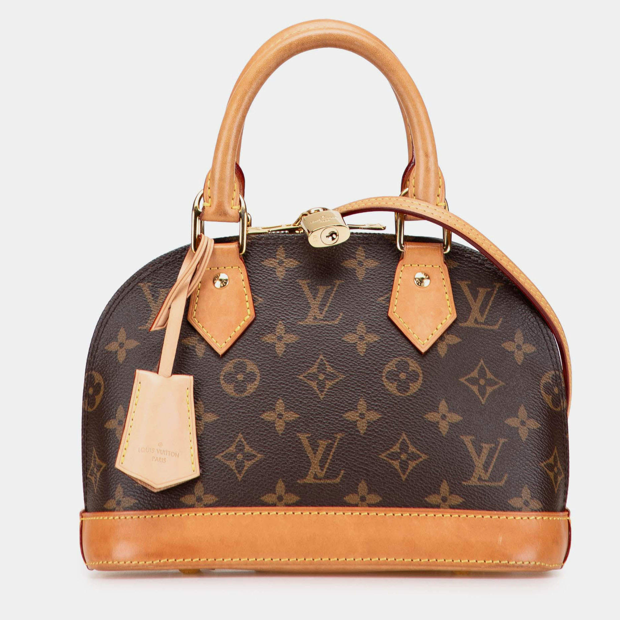 Pre Owned Louis Vuitton Brown Monogram Alma BB