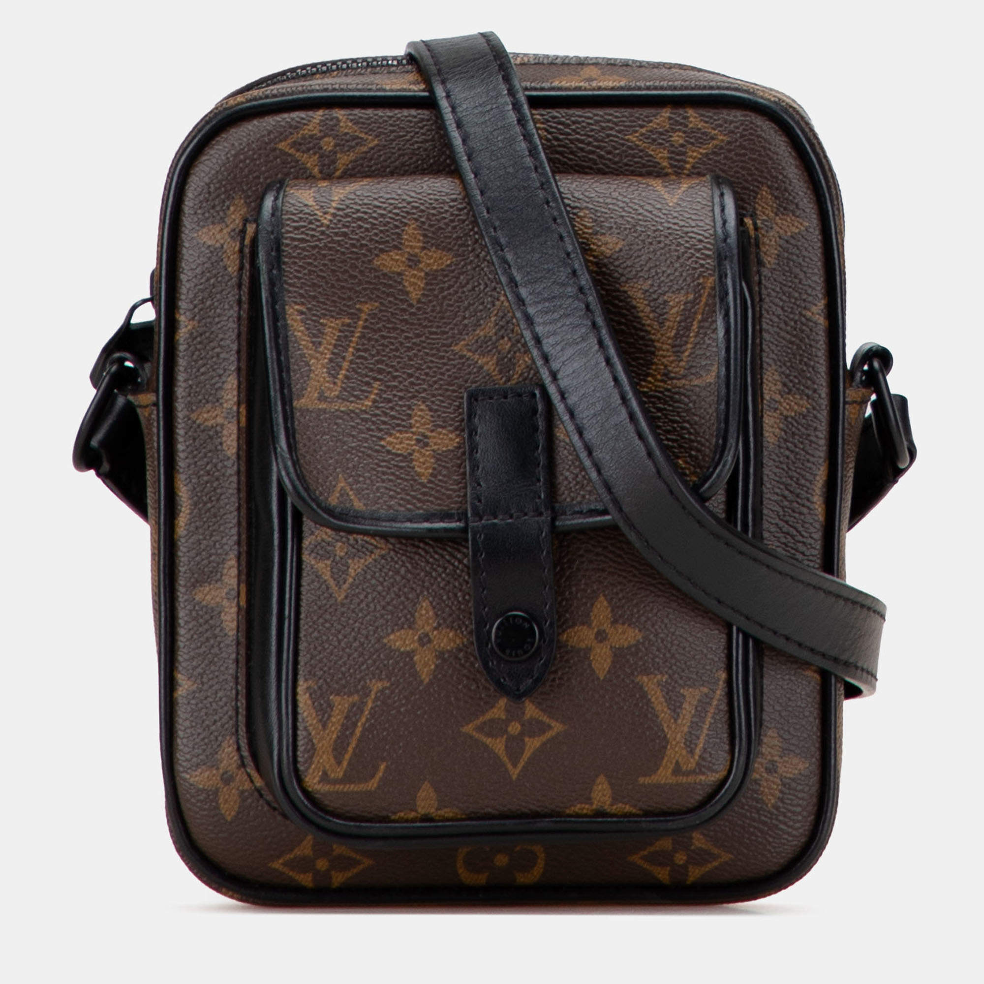 Pre Owned Louis Vuitton Brown Monogram Macassar Christopher Wearable