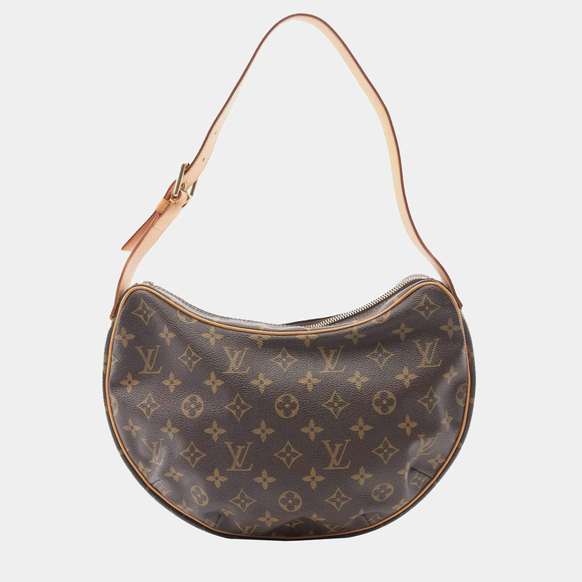 Pre Owned Louis Vuitton Brown Monogram Croissant MM