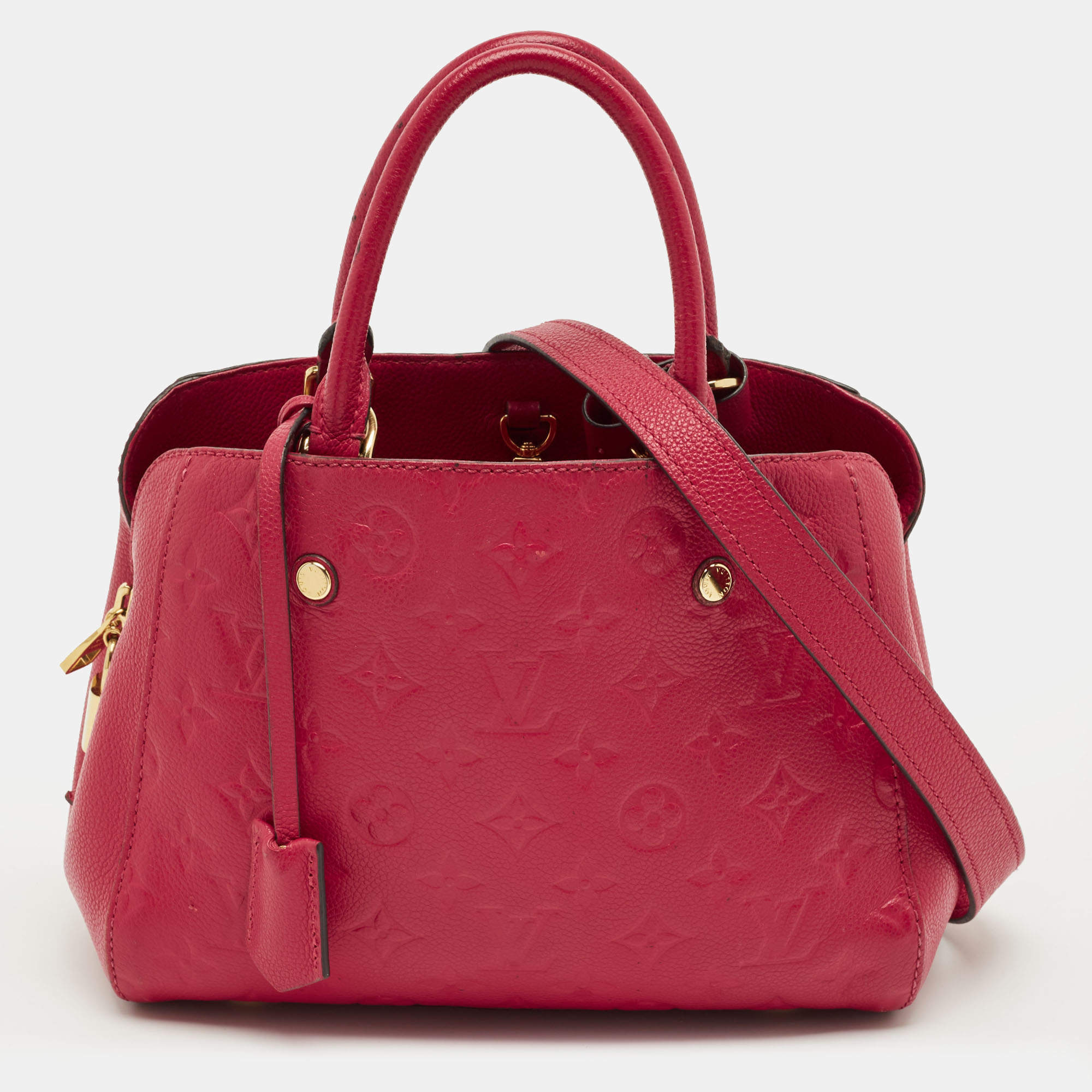 Pre Owned Louis Vuitton Aurore Monogram Empreinte Leather Montaigne BB Bag