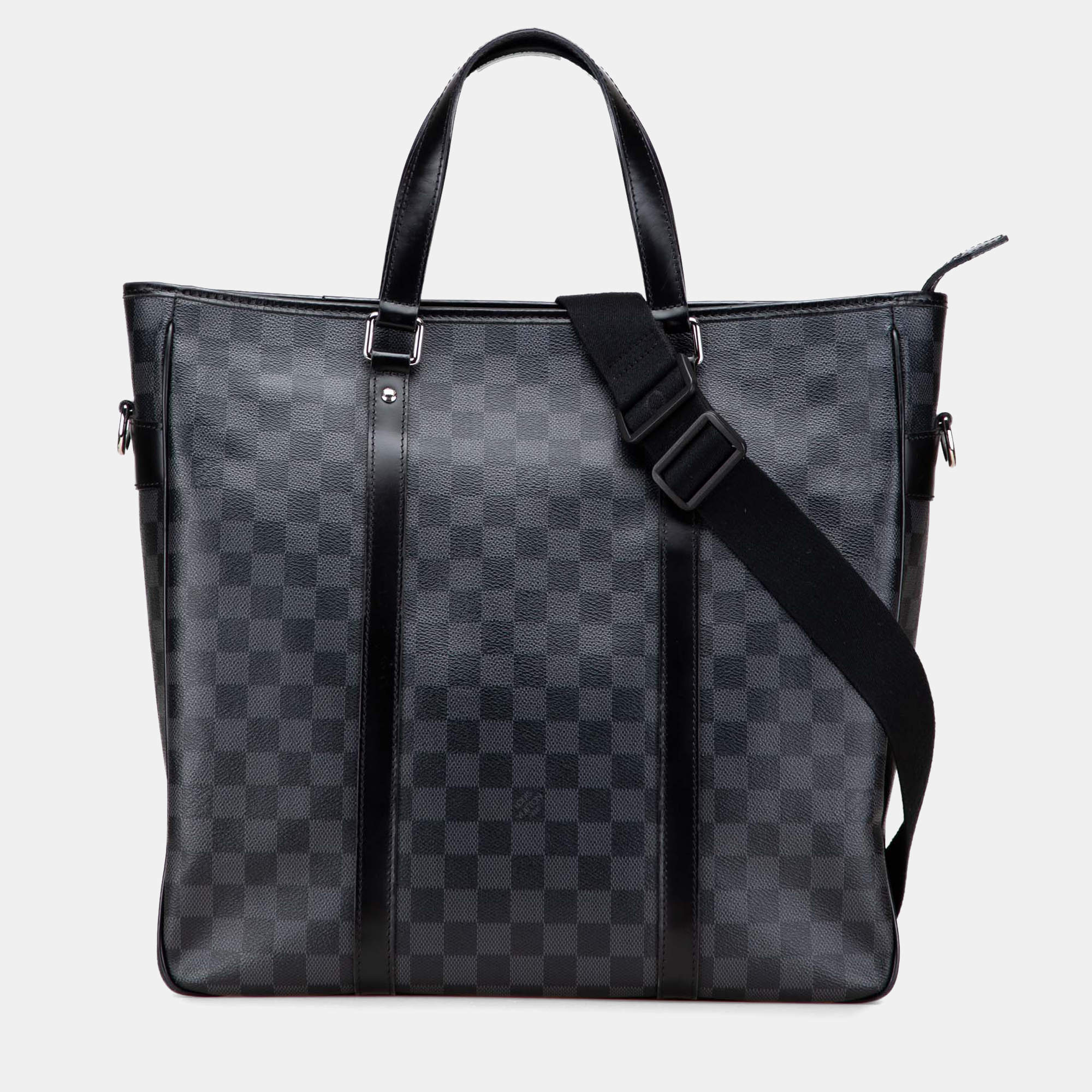 Pre Owned Louis Vuitton Black Damier Graphite Tadao PM